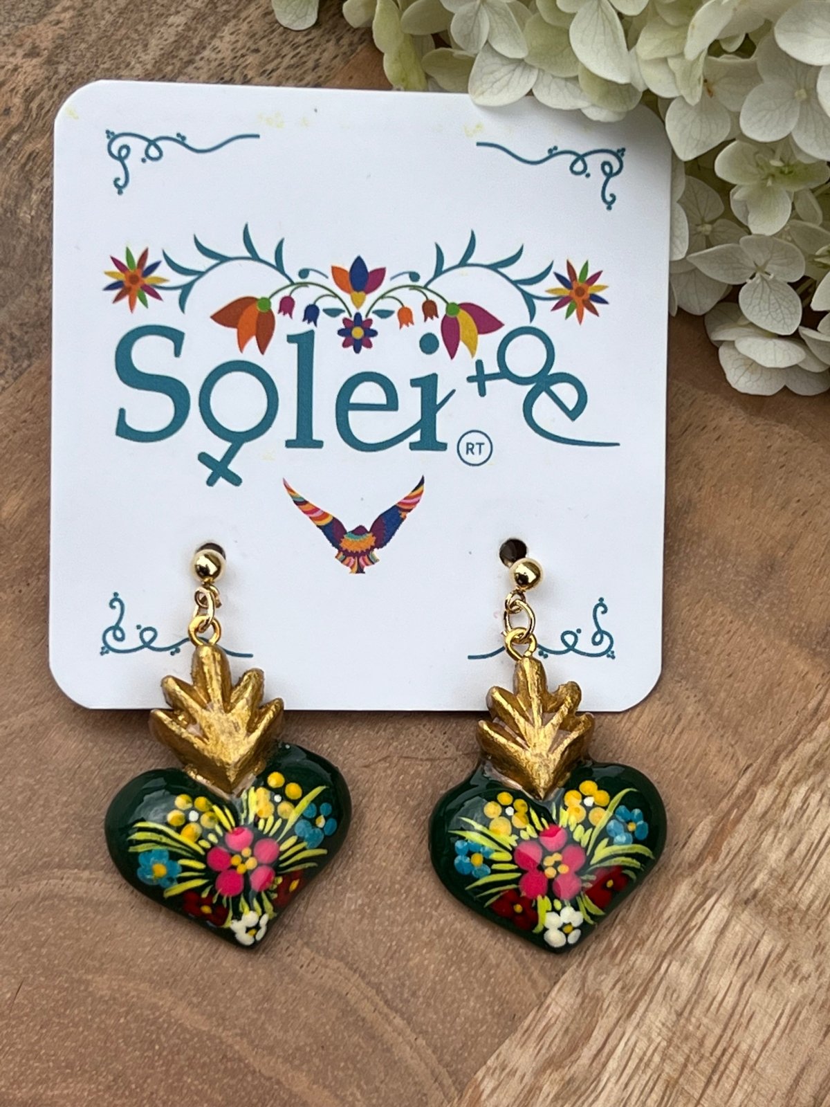 Corazon Pintado Earrings - Solei Store