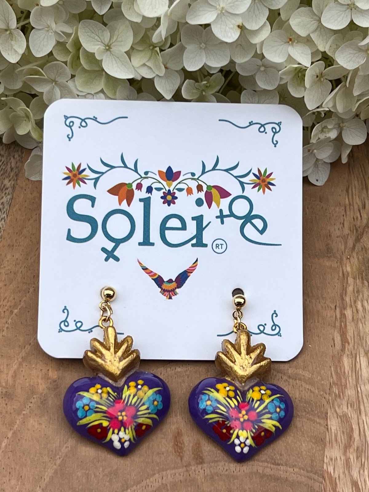 Corazon Pintado Earrings - Solei Store