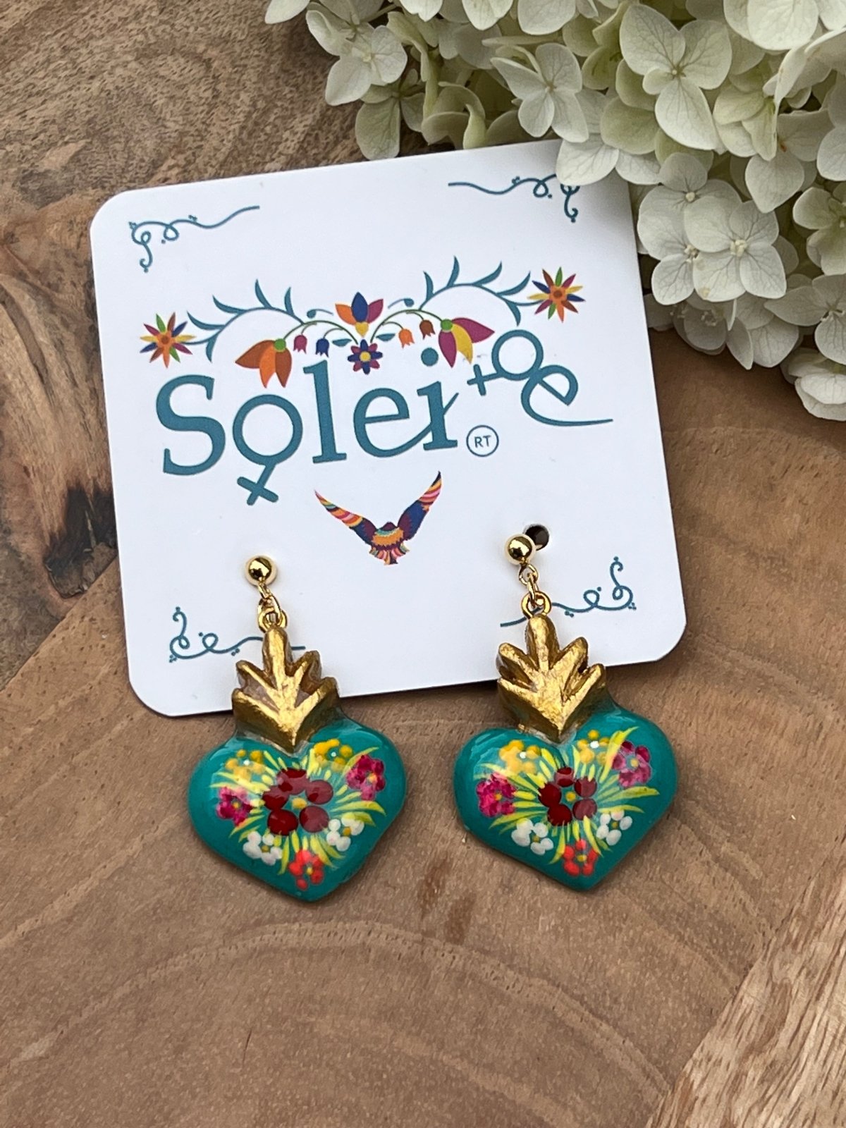 Corazon Pintado Earrings - Solei Store