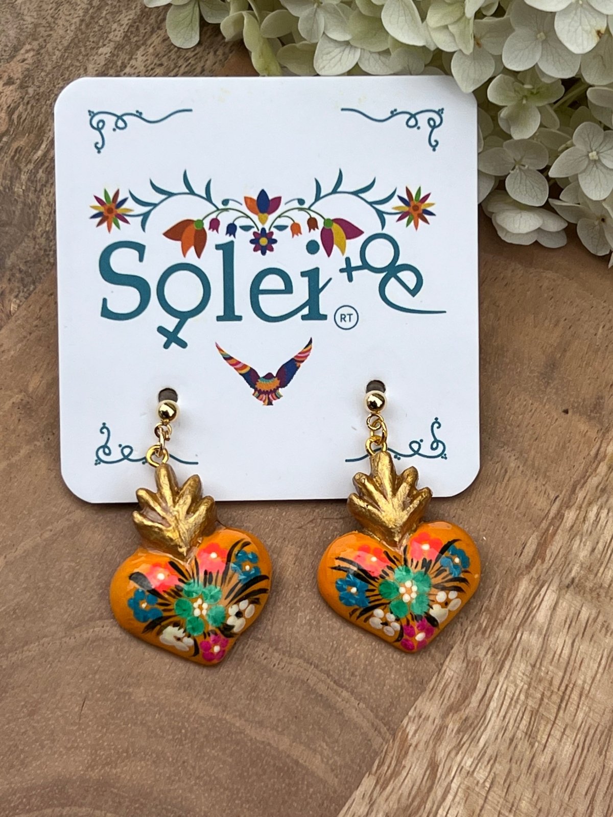 Corazon Pintado Earrings - Solei Store