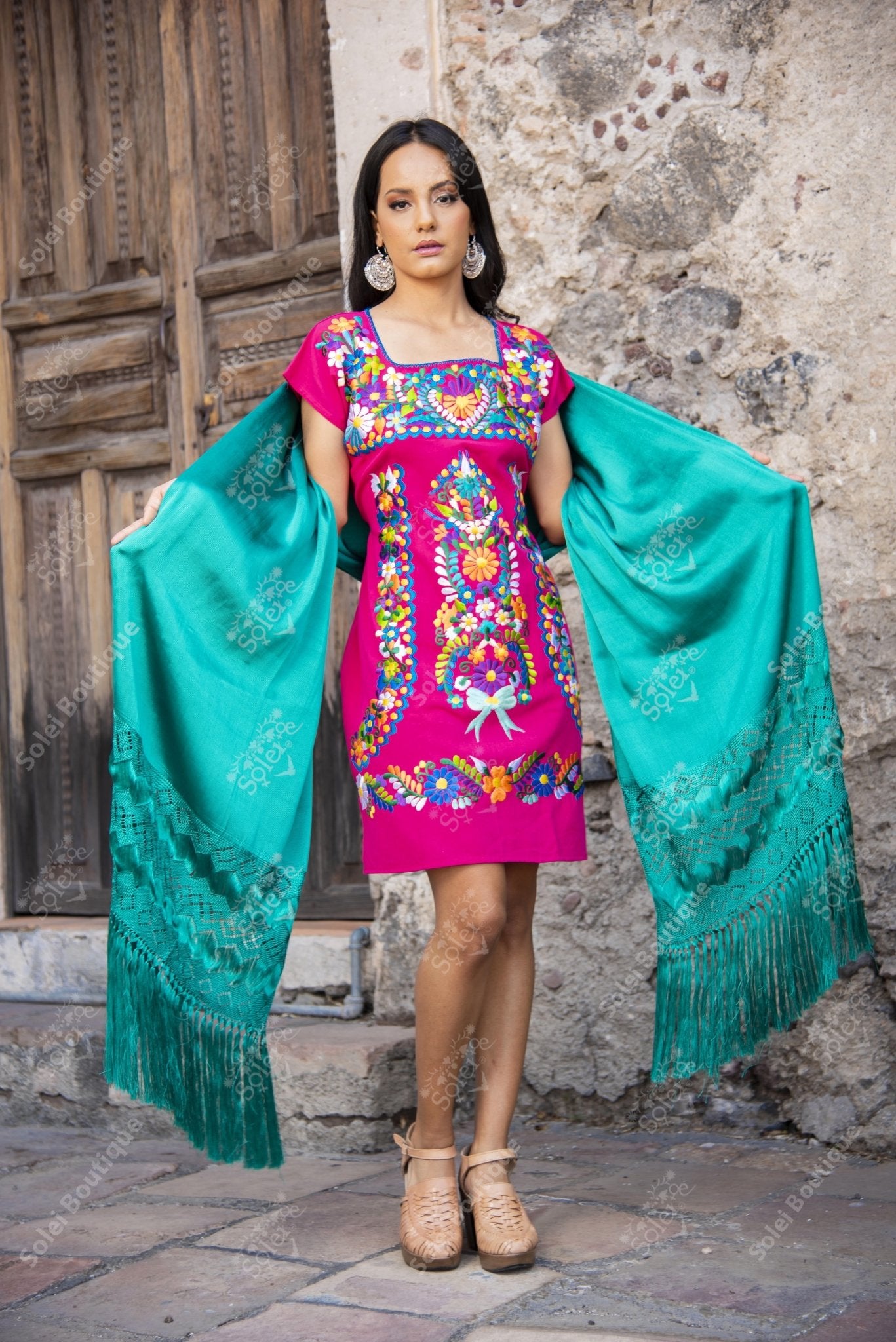 Artisanal Mexican Braided Shawl - Solei Store