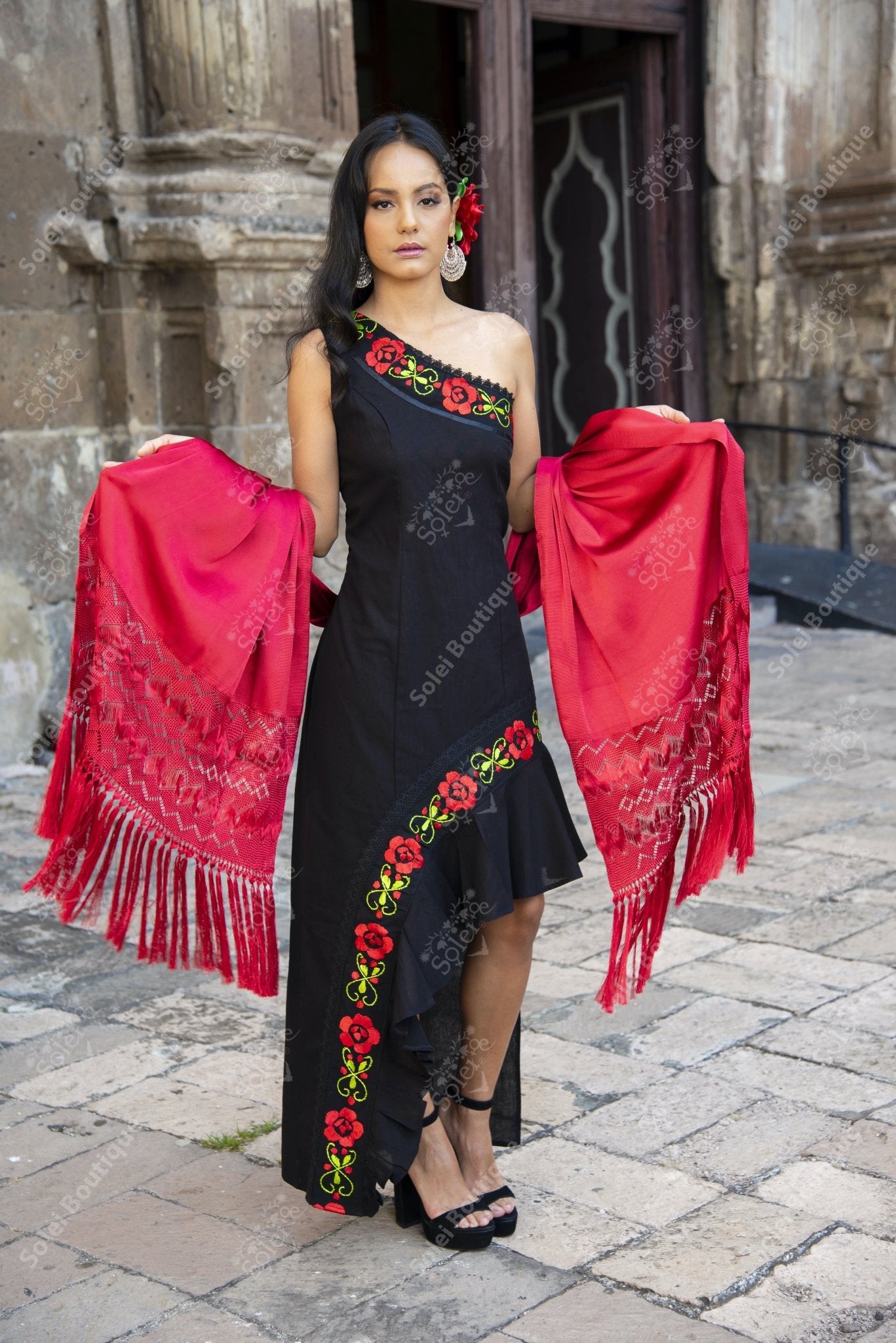 Artisanal Mexican Braided Shawl - Solei Store