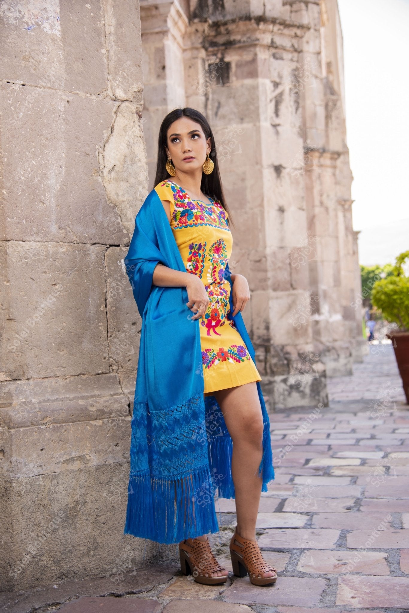 Artisanal Mexican Braided Shawl - Solei Store