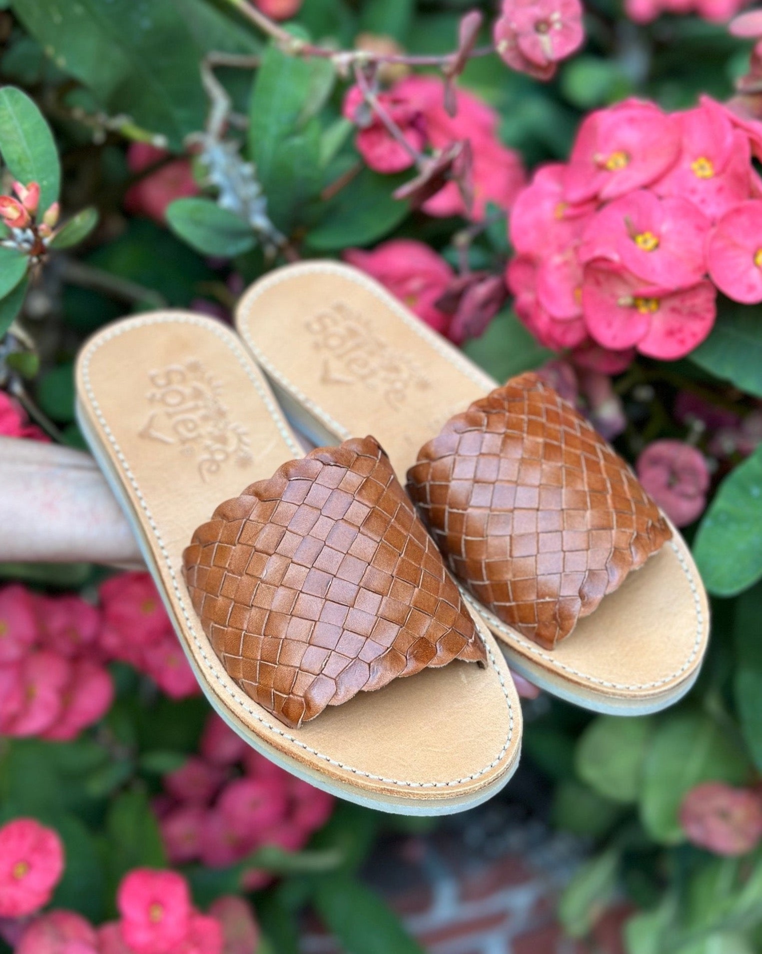 Artisanal Mexican Open Toe Leather Sandal. Chancla Viviana - Solei Store