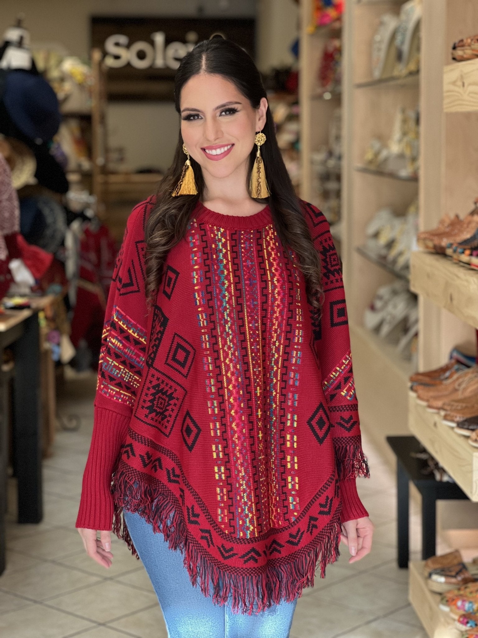 Artisanal Mexican Poncho. Capa Alejandra. - Solei Store