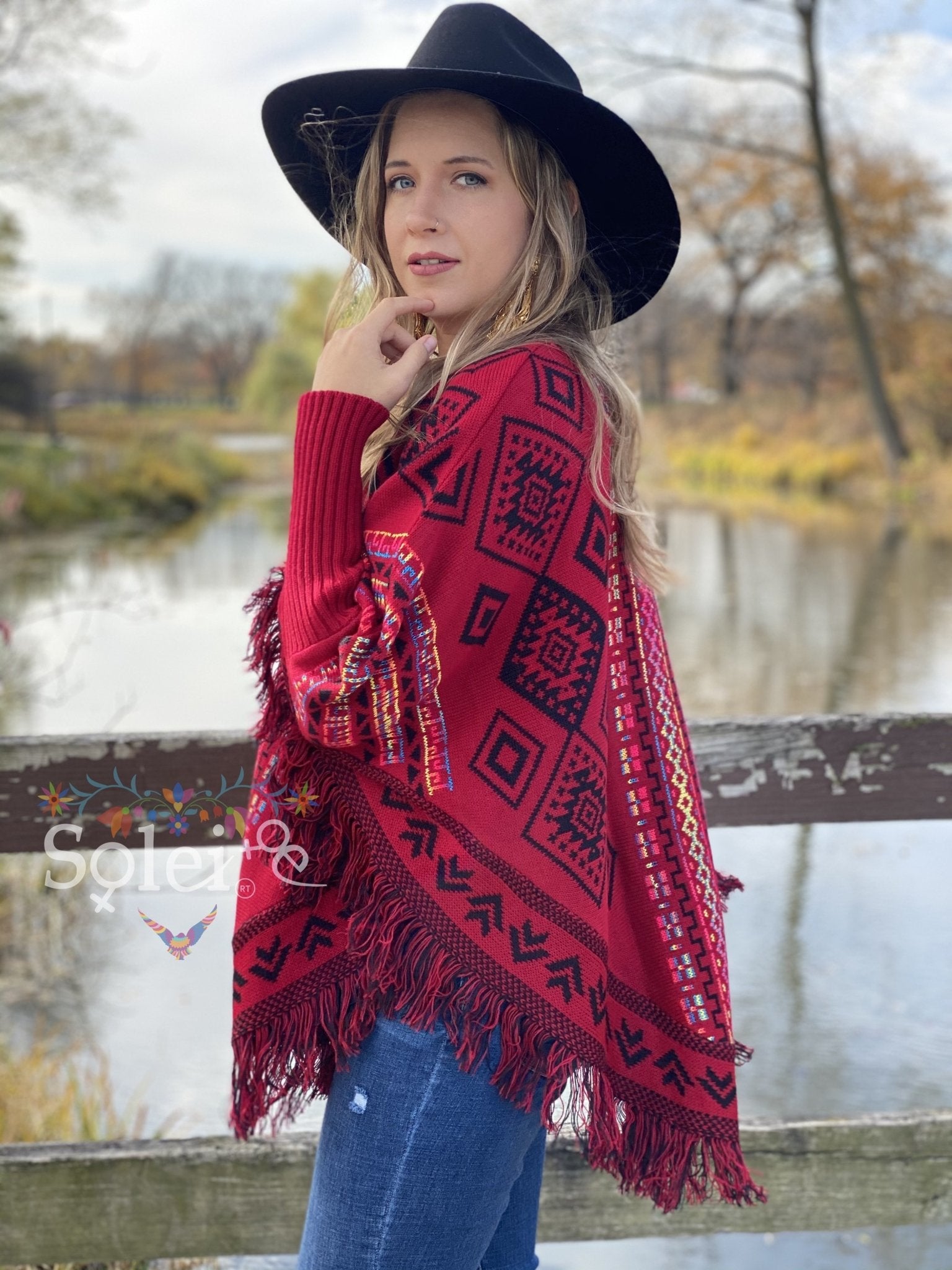 Artisanal Mexican Poncho. Capa Alejandra. - Solei Store