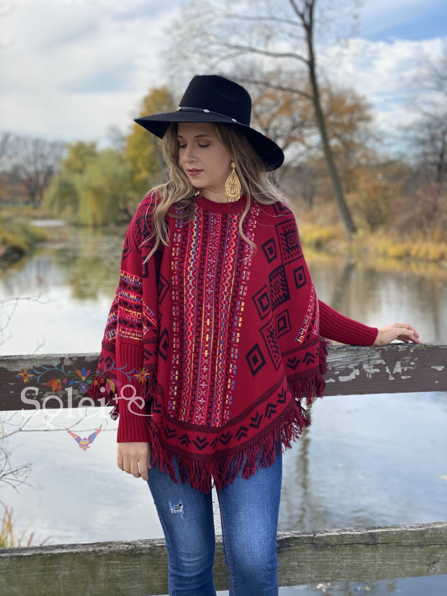 Artisanal Mexican Poncho. Capa Alejandra. - Solei Store