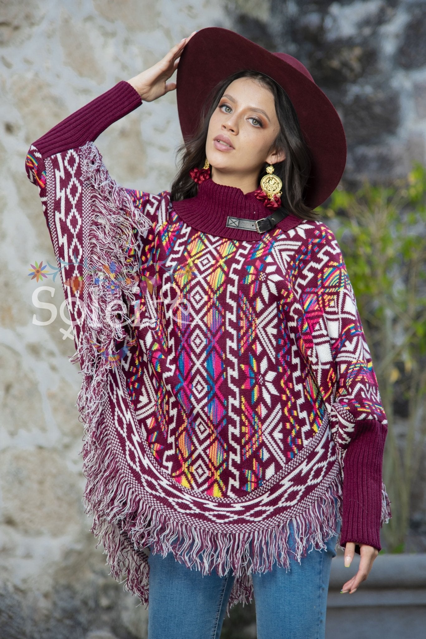 Artisanal Mexican Poncho. Capa Amanda. - Solei Store