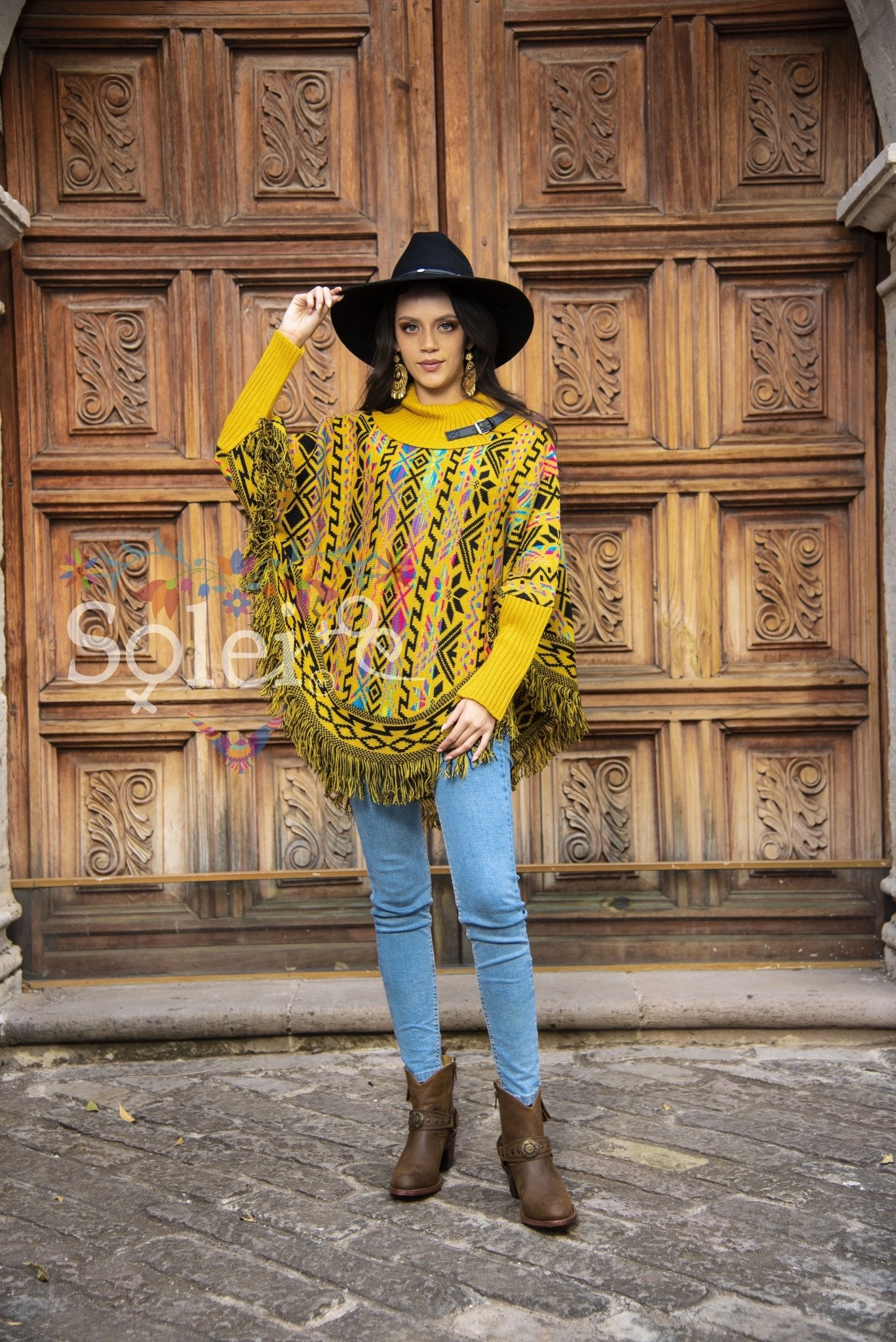 Artisanal Mexican Poncho. Capa Amanda. - Solei Store