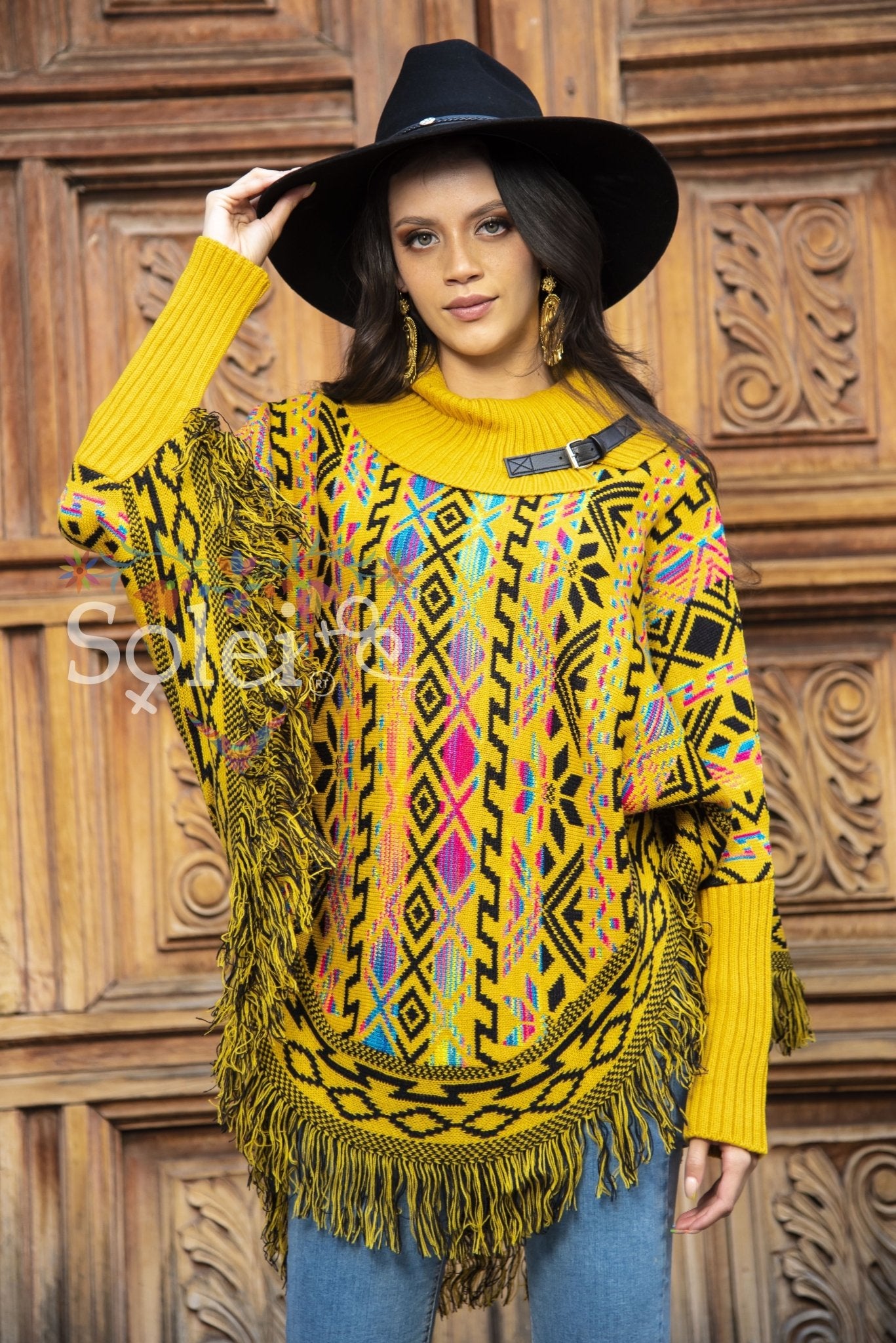 Artisanal Mexican Poncho. Capa Amanda. - Solei Store