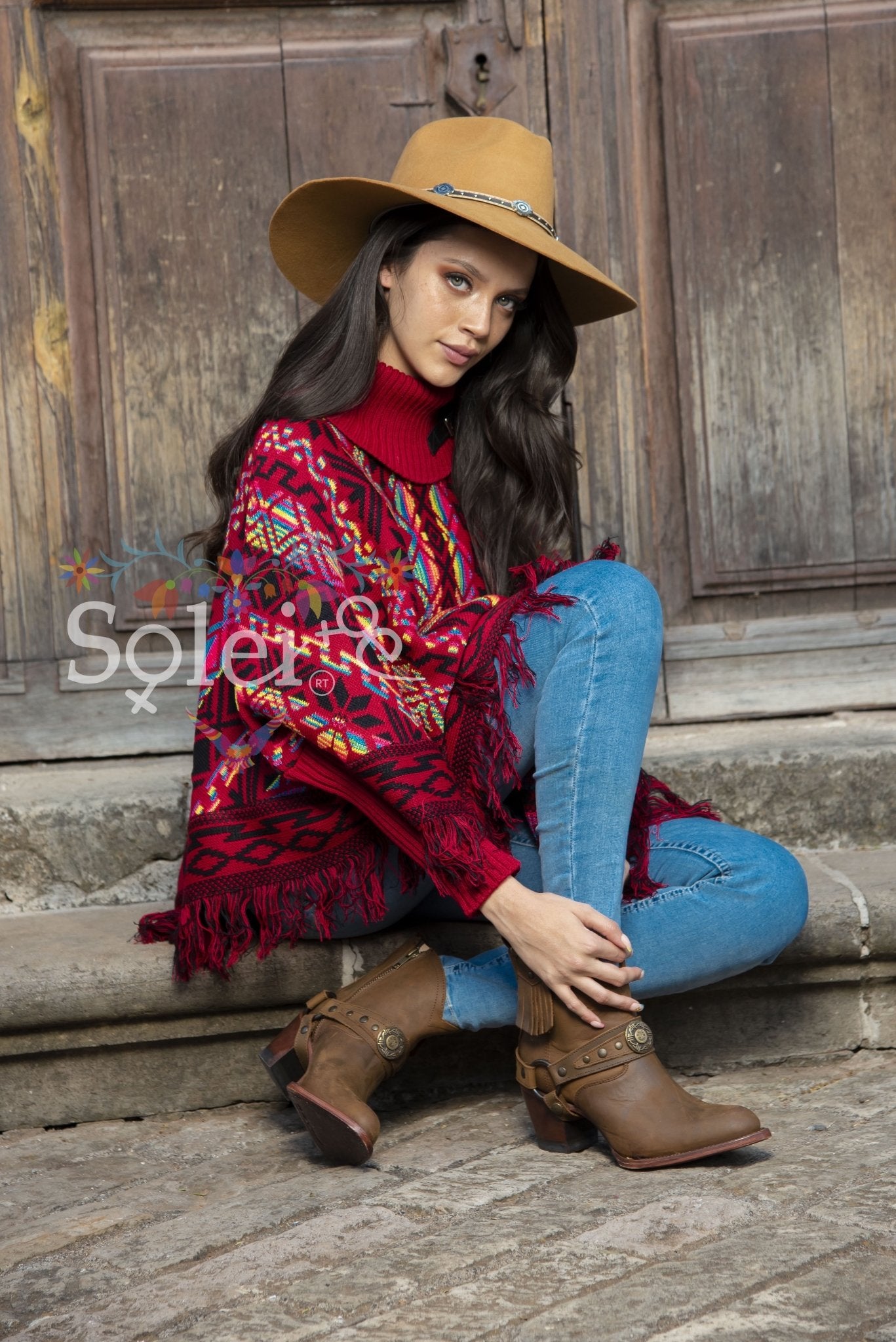 Artisanal Mexican Poncho. Capa Amanda. - Solei Store