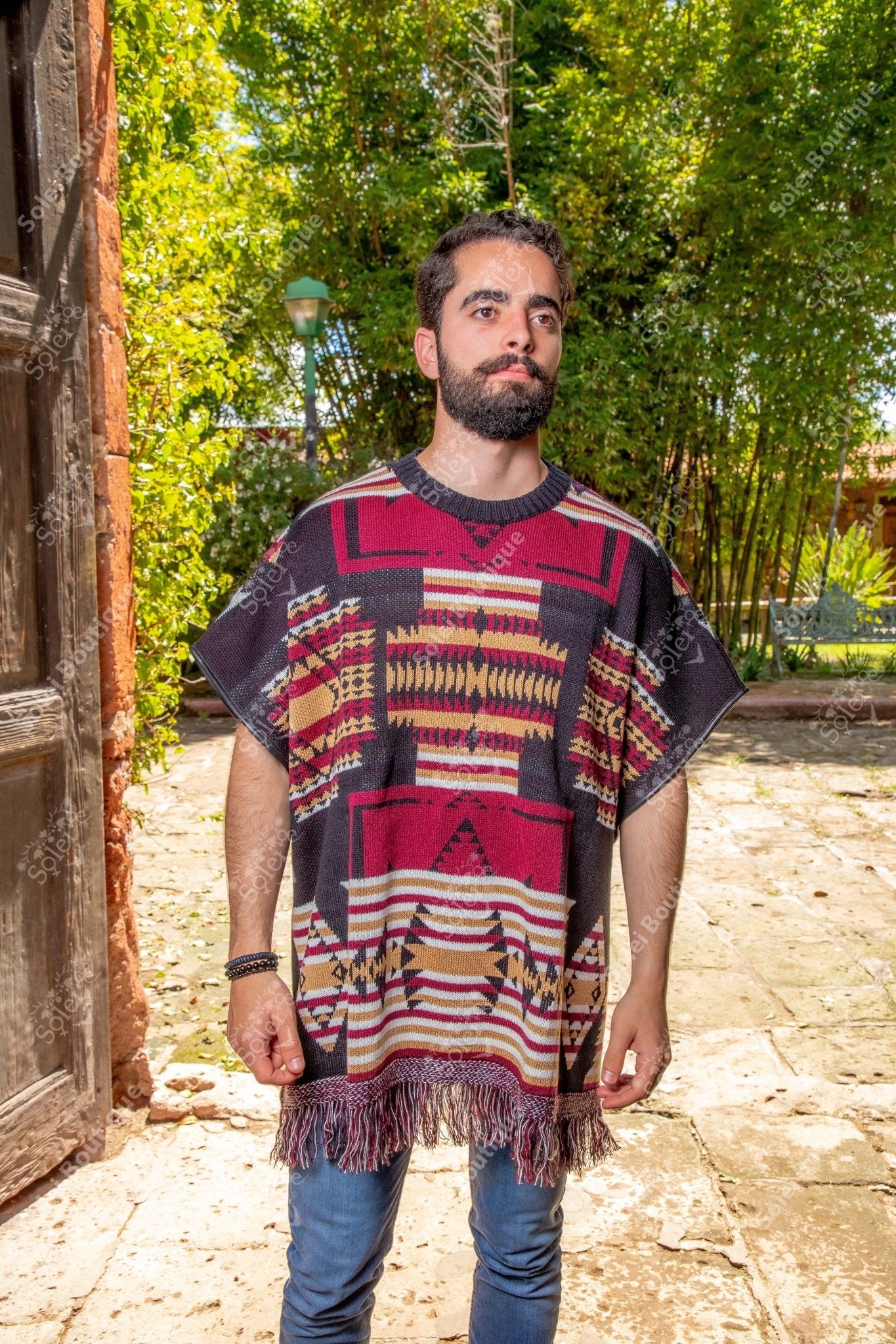Artisanal Mexican Unisex Poncho. Gaban Tlahui. - Solei Store