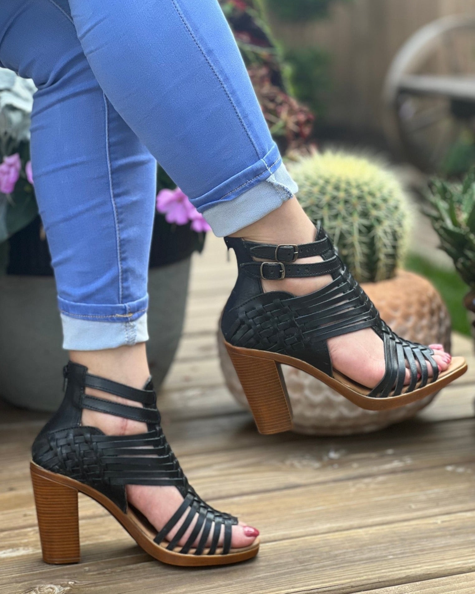 Artisanal Mexican Woven Leather Shoes. Fernanda Heels. - Solei Store
