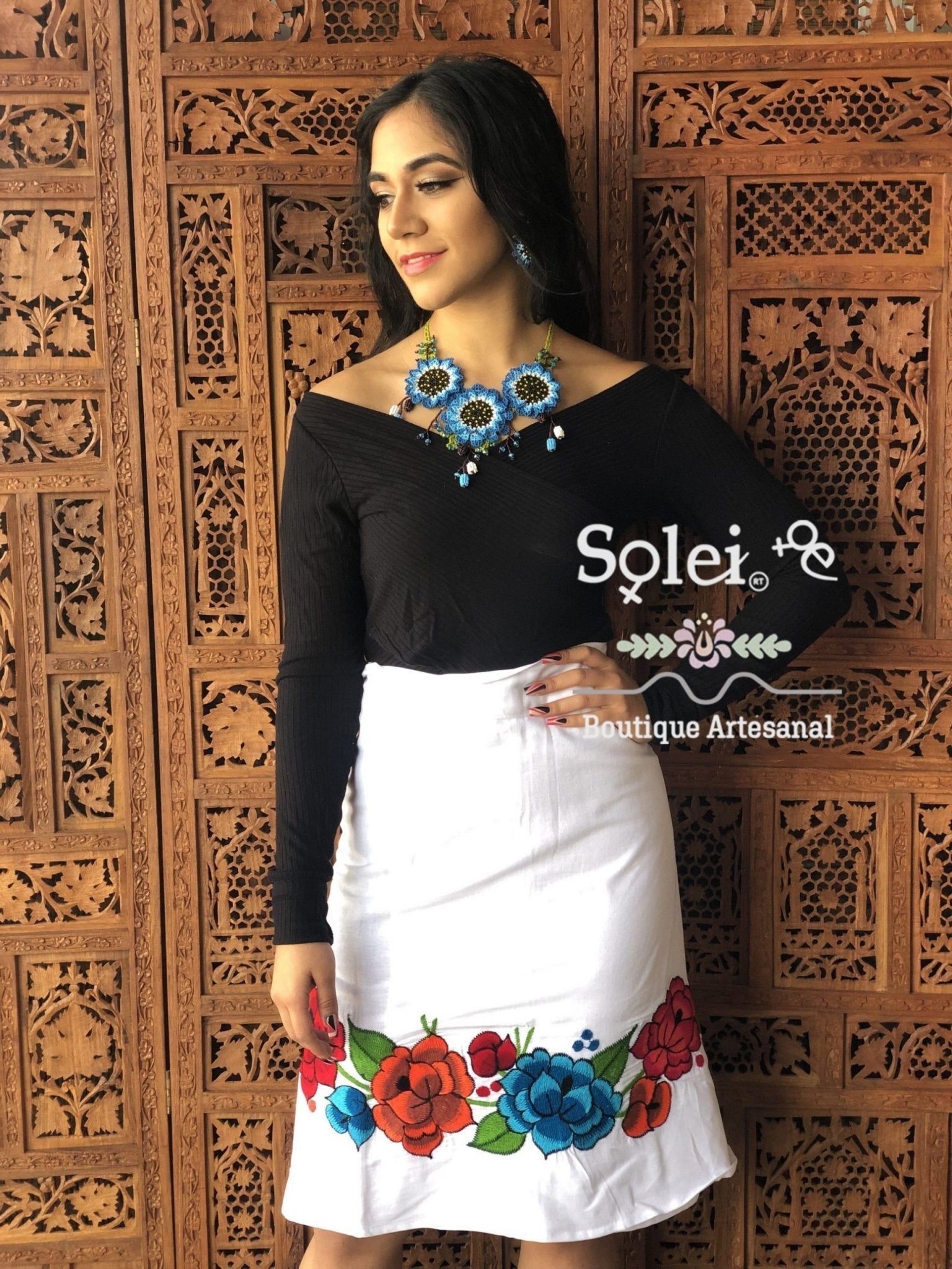 Barbara Corta A-line Wrap Midi Skirt - Solei Store