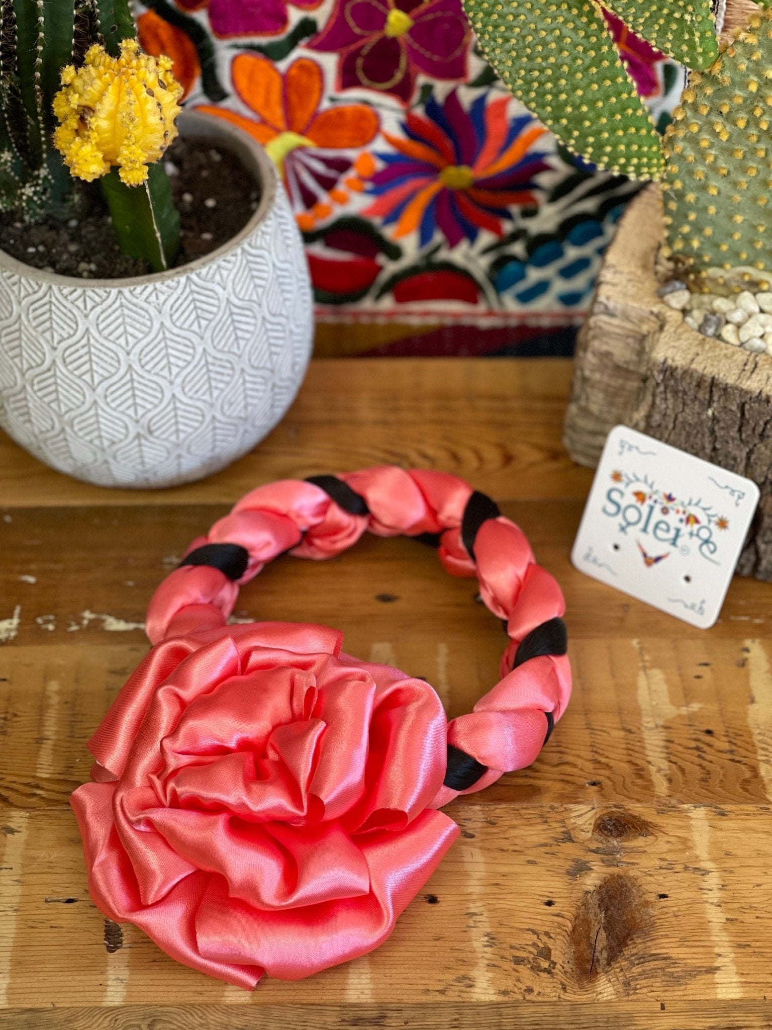Braided Ribbon Hair Piece. Trenzado con Moño - Solei Store