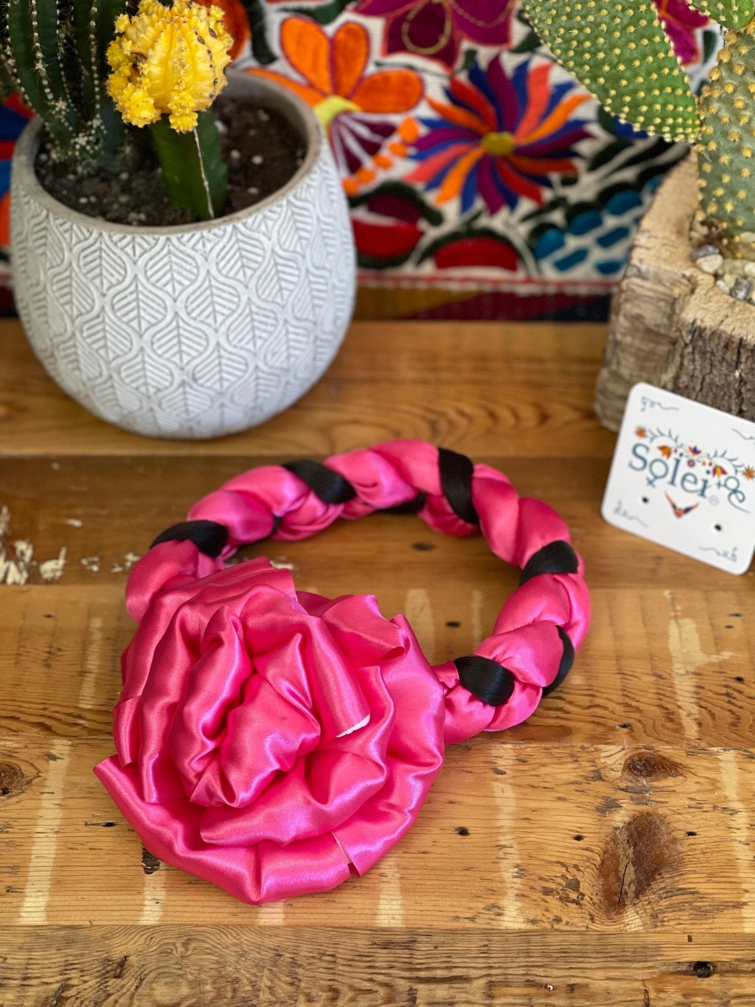 Braided Ribbon Hair Piece. Trenzado con Moño - Solei Store