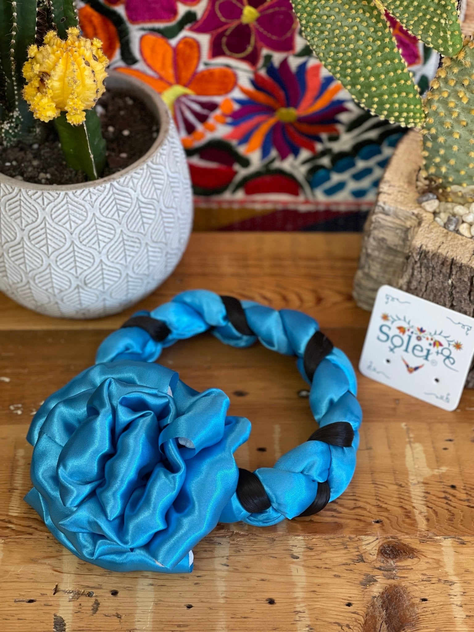 Braided Ribbon Hair Piece. Trenzado con Moño - Solei Store