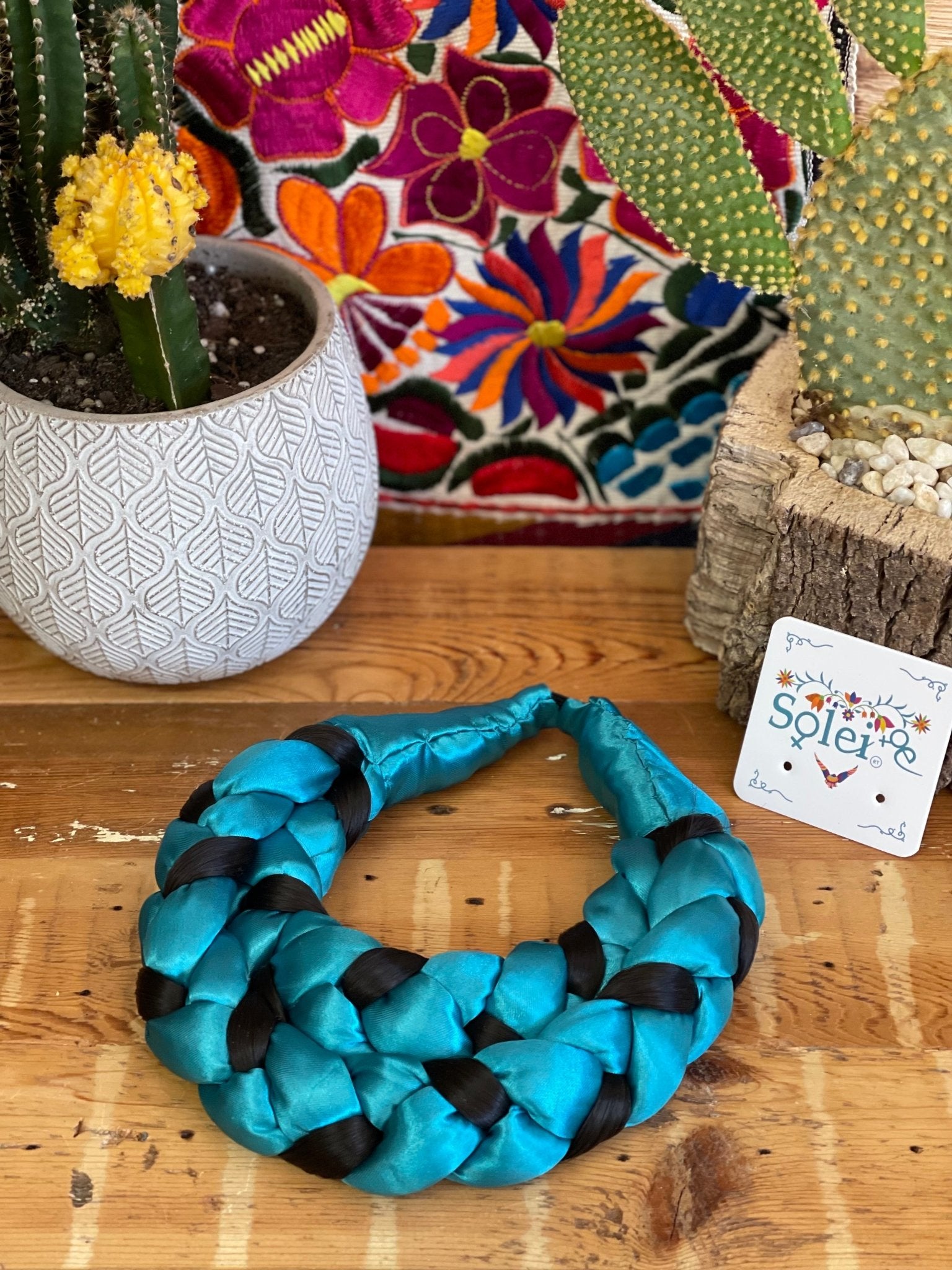 Braided Ribbon Hair Piece. Trenzado Sencillo - Solei Store