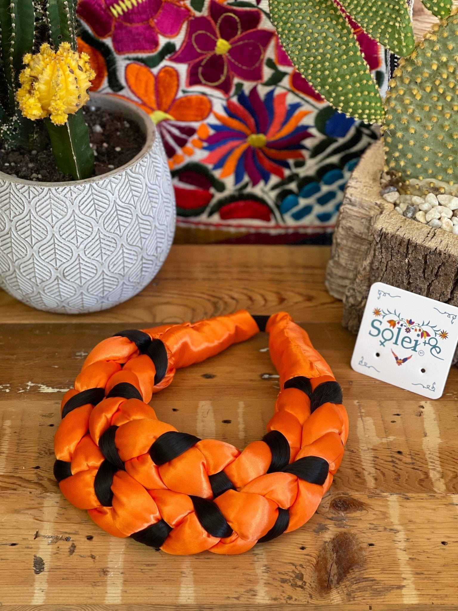 Braided Ribbon Hair Piece. Trenzado Sencillo - Solei Store