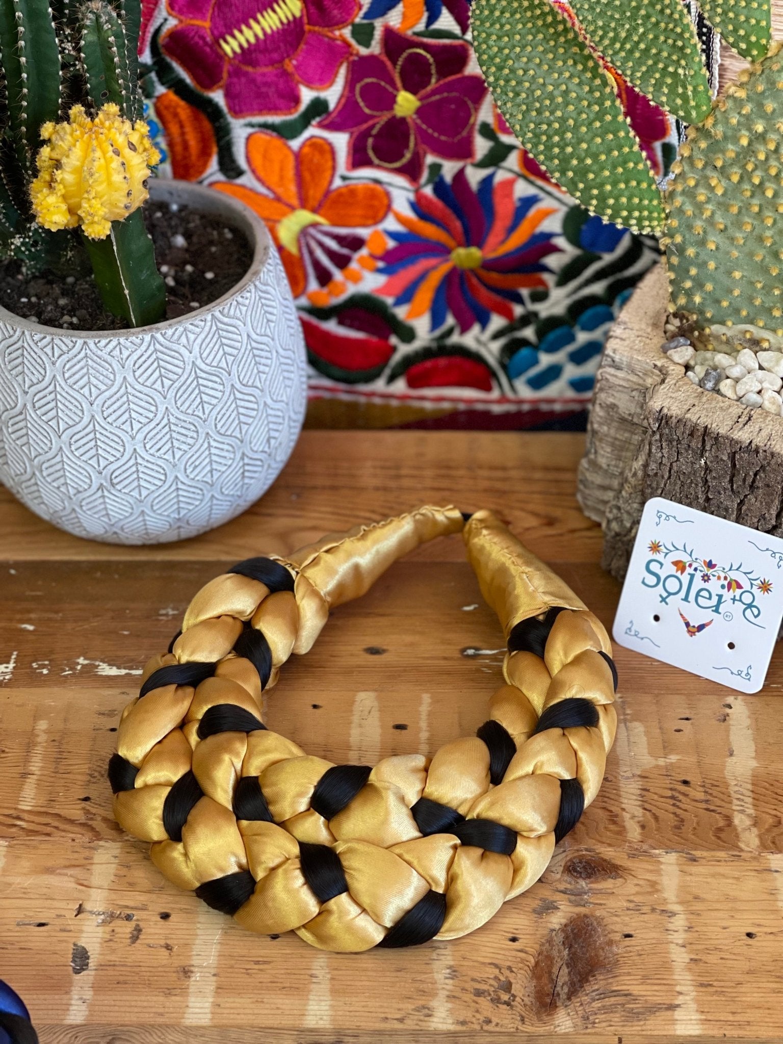 Braided Ribbon Hair Piece. Trenzado Sencillo - Solei Store