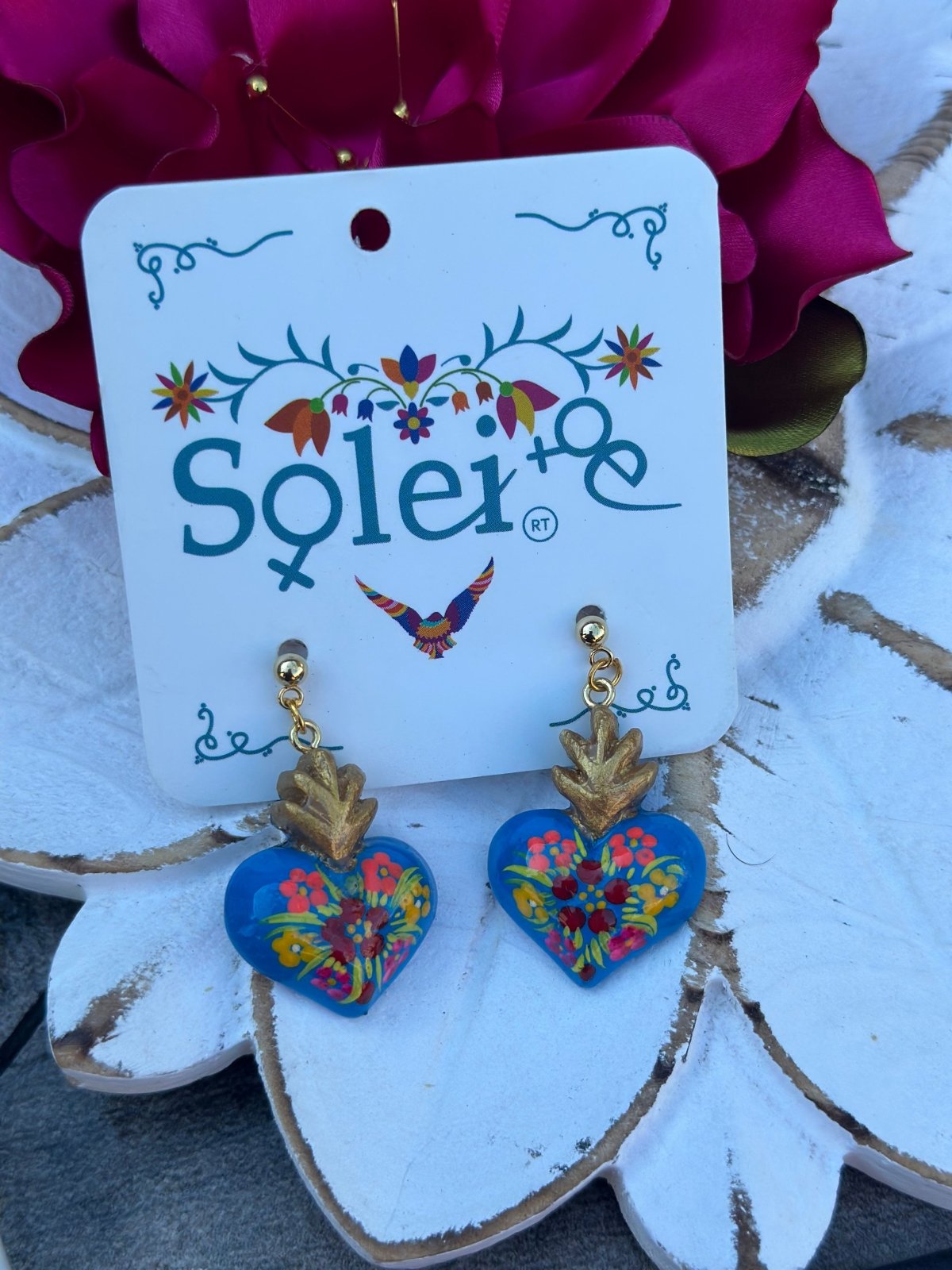 Corazon Pintado Earrings - Solei Store