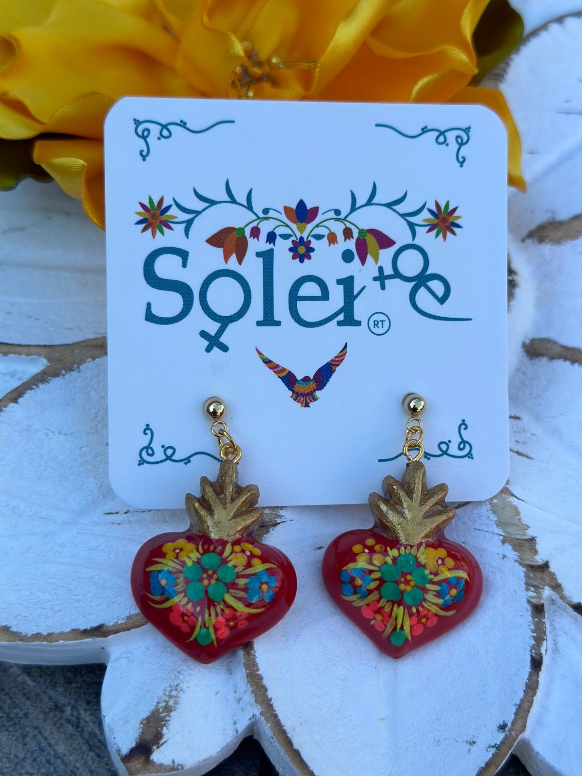 Corazon Pintado Earrings - Solei Store
