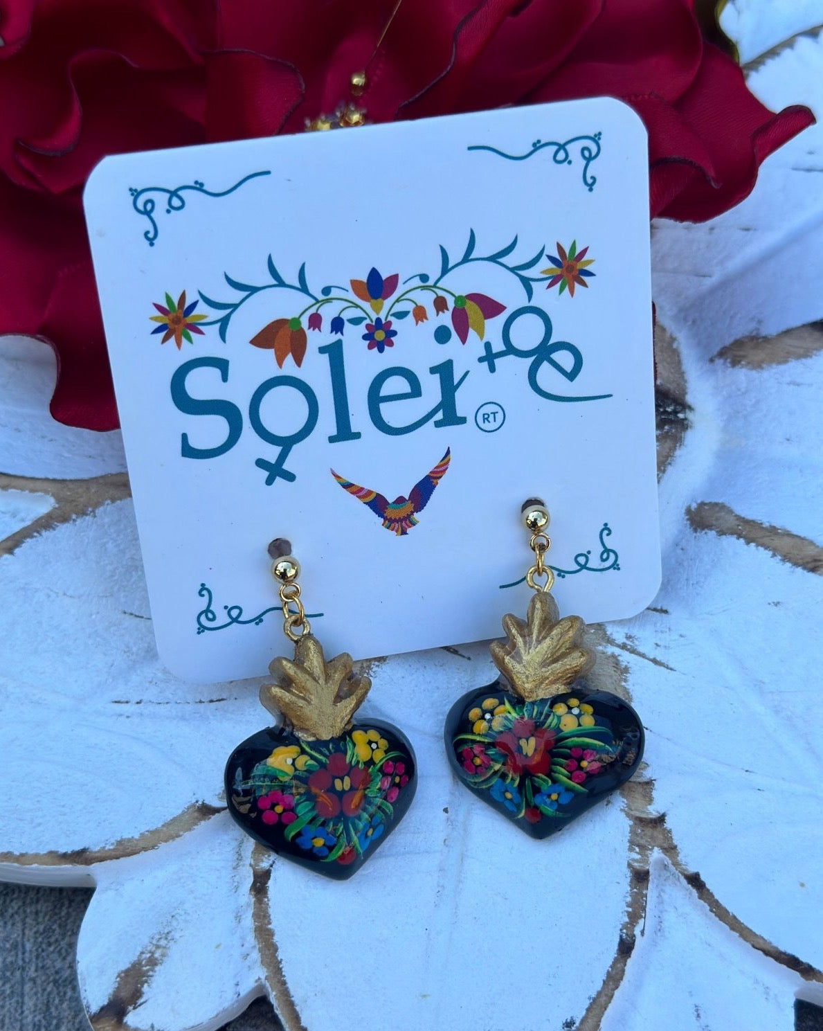 Corazon Pintado Earrings - Solei Store