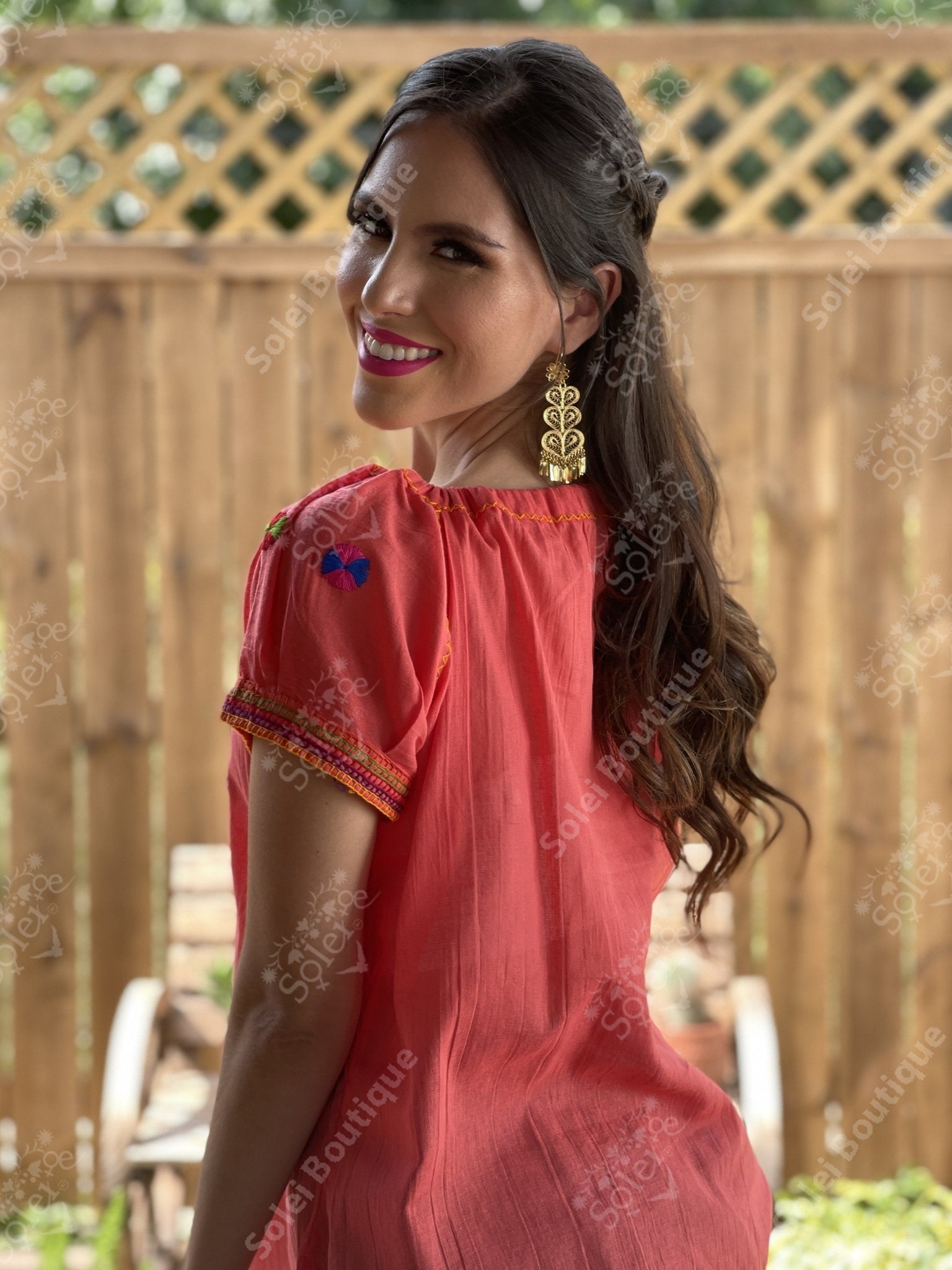Ethnic Style Embroidered Mexican Patzcuaro Blouse - Solei Store