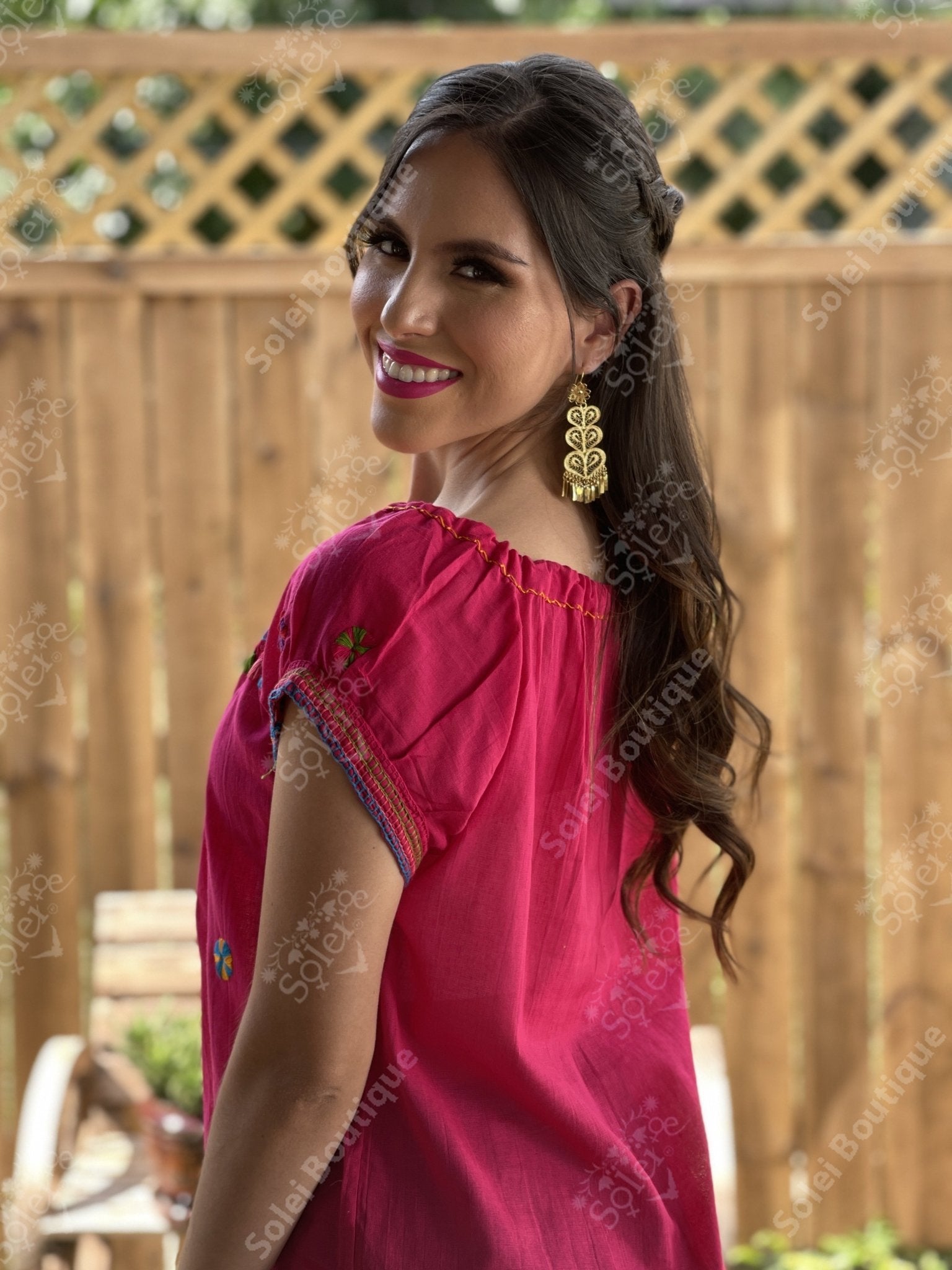 Ethnic Style Embroidered Mexican Patzcuaro Blouse - Solei Store