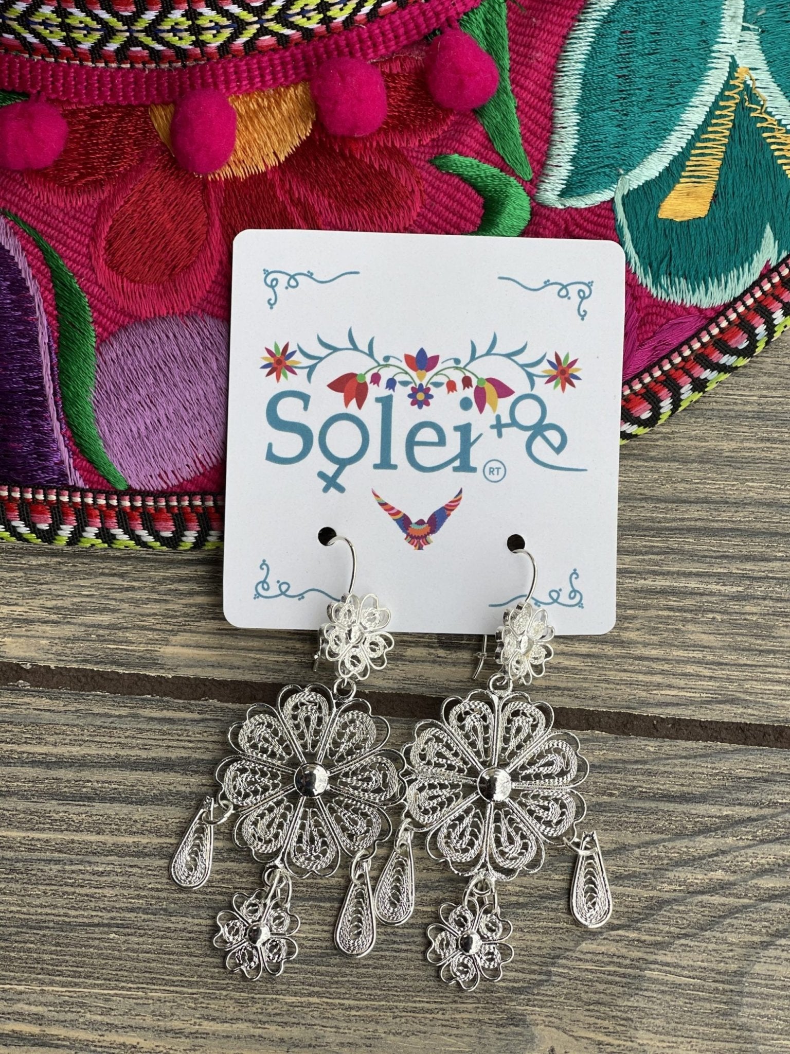 Flower Filigree Earrings. Filigrana Flor. - Solei Store