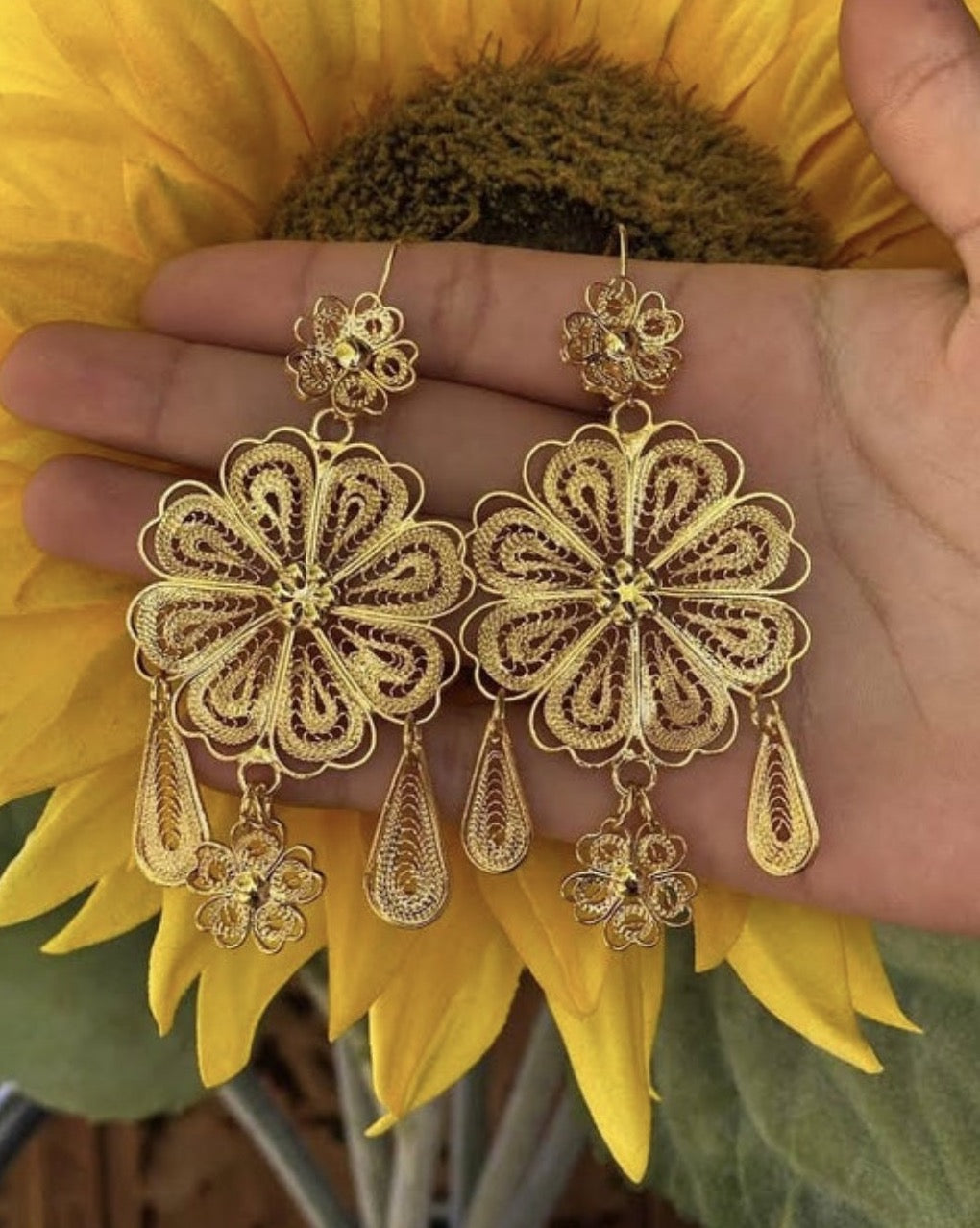 Flower Filigree Earrings. Filigrana Flor. - Solei Store