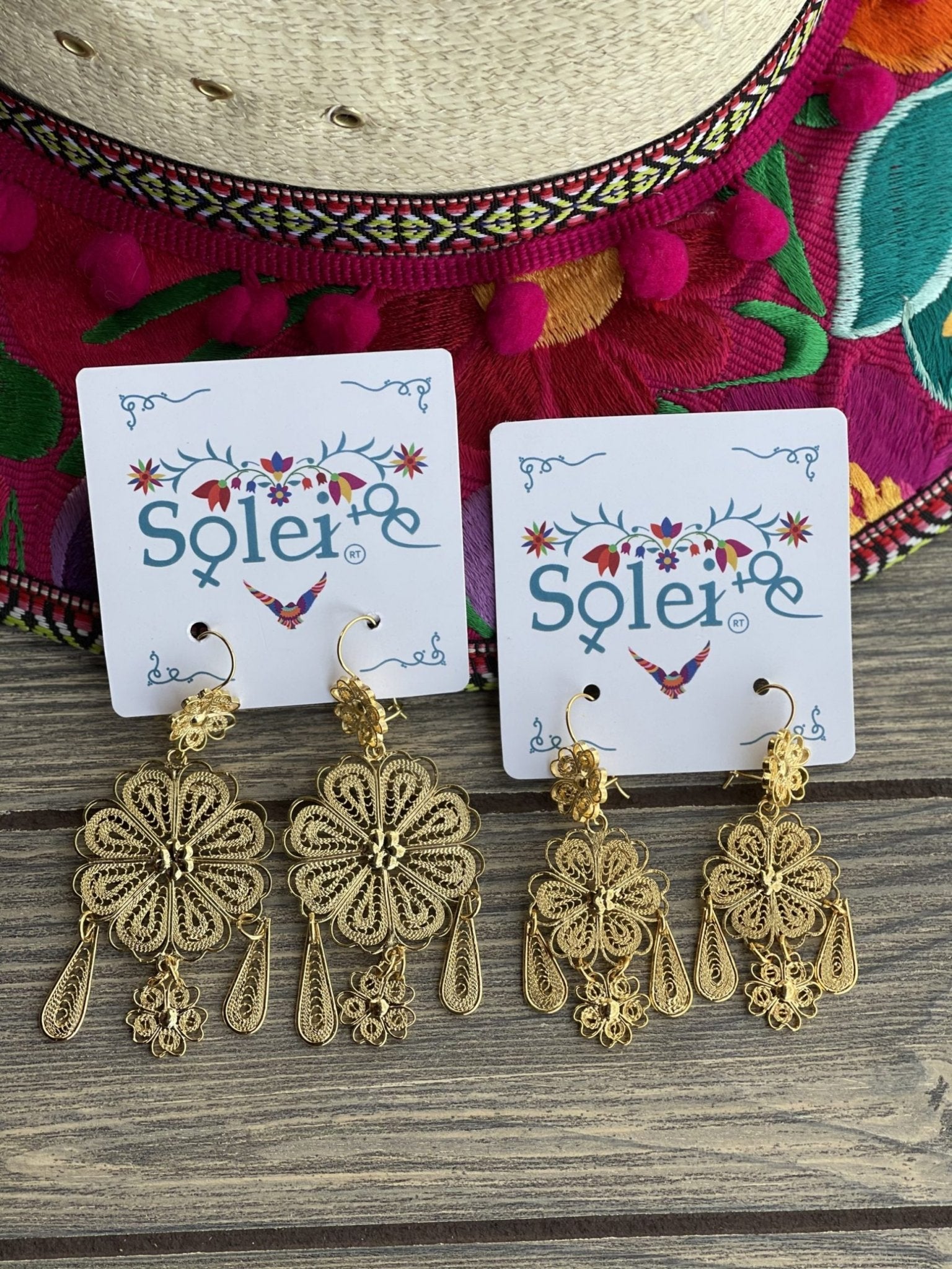 Flower Filigree Earrings. Filigrana Flor. - Solei Store