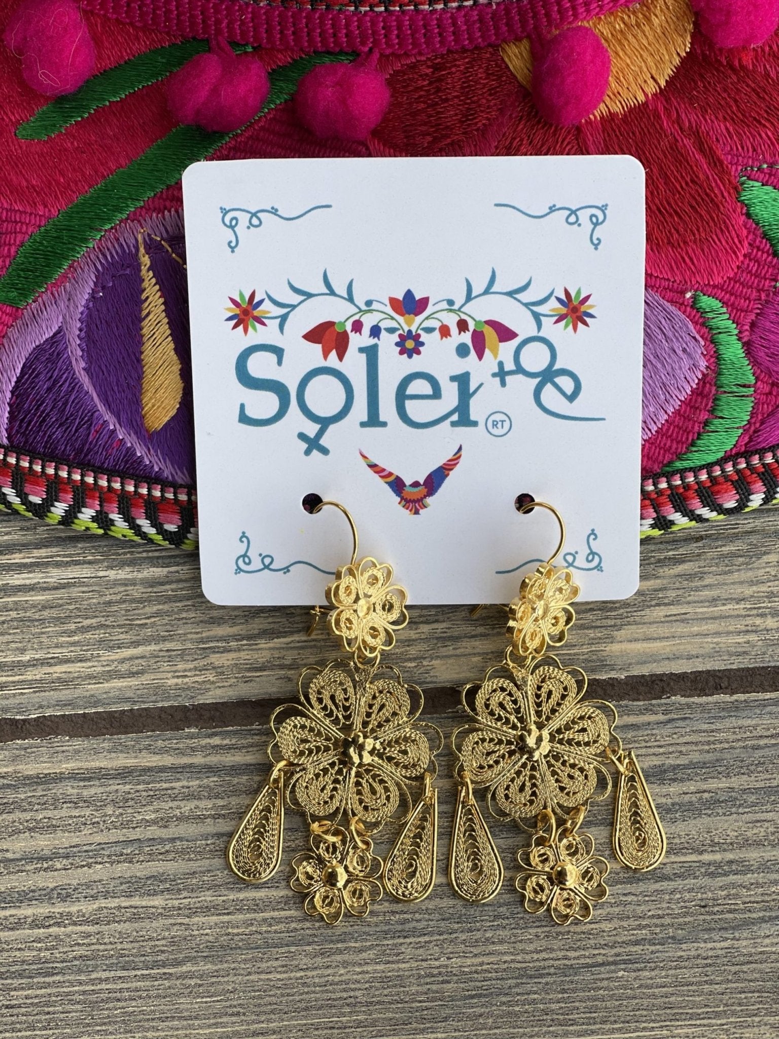 Flower Filigree Earrings. Filigrana Flor. - Solei Store