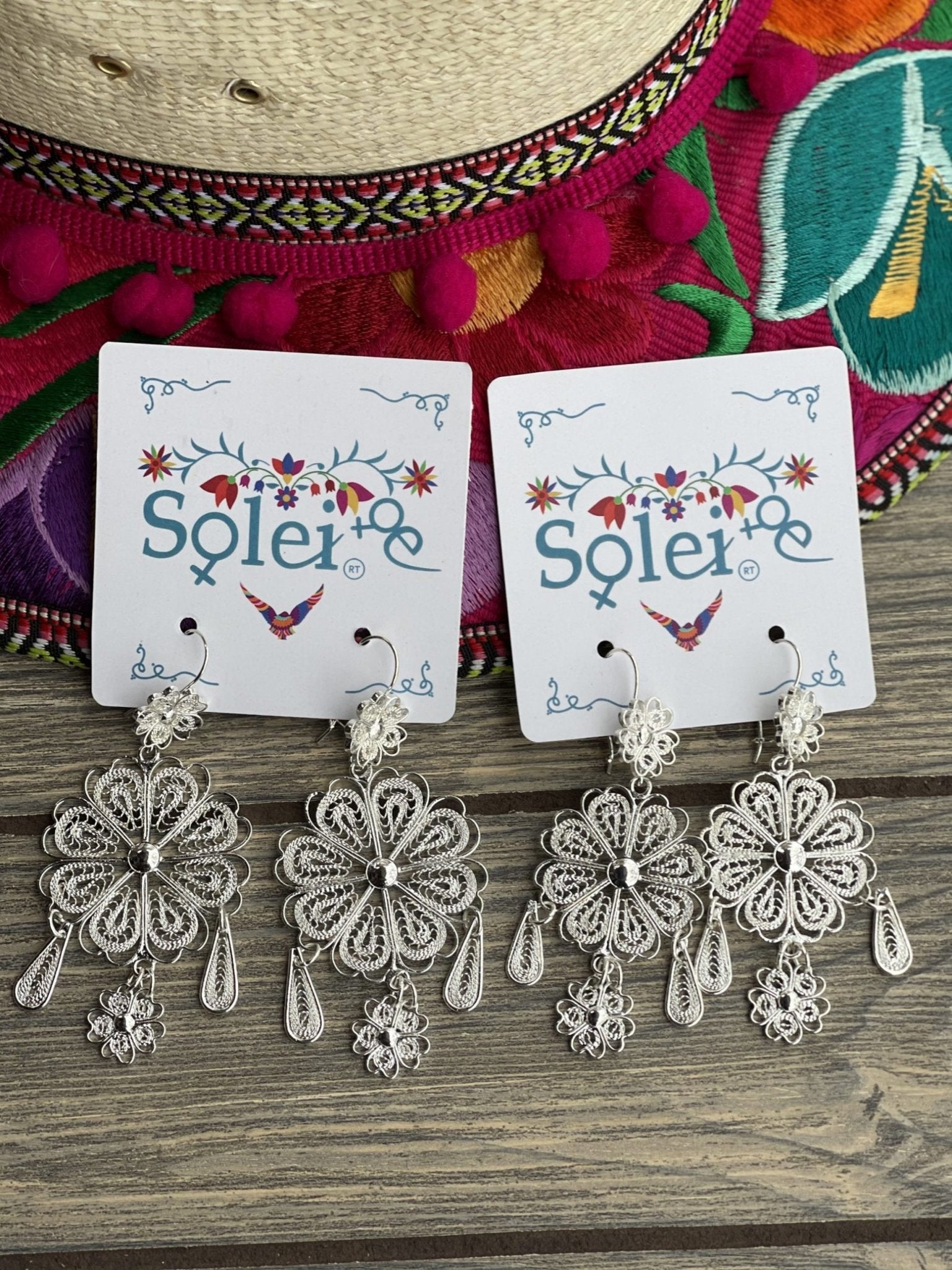 Flower Filigree Earrings. Filigrana Flor. - Solei Store