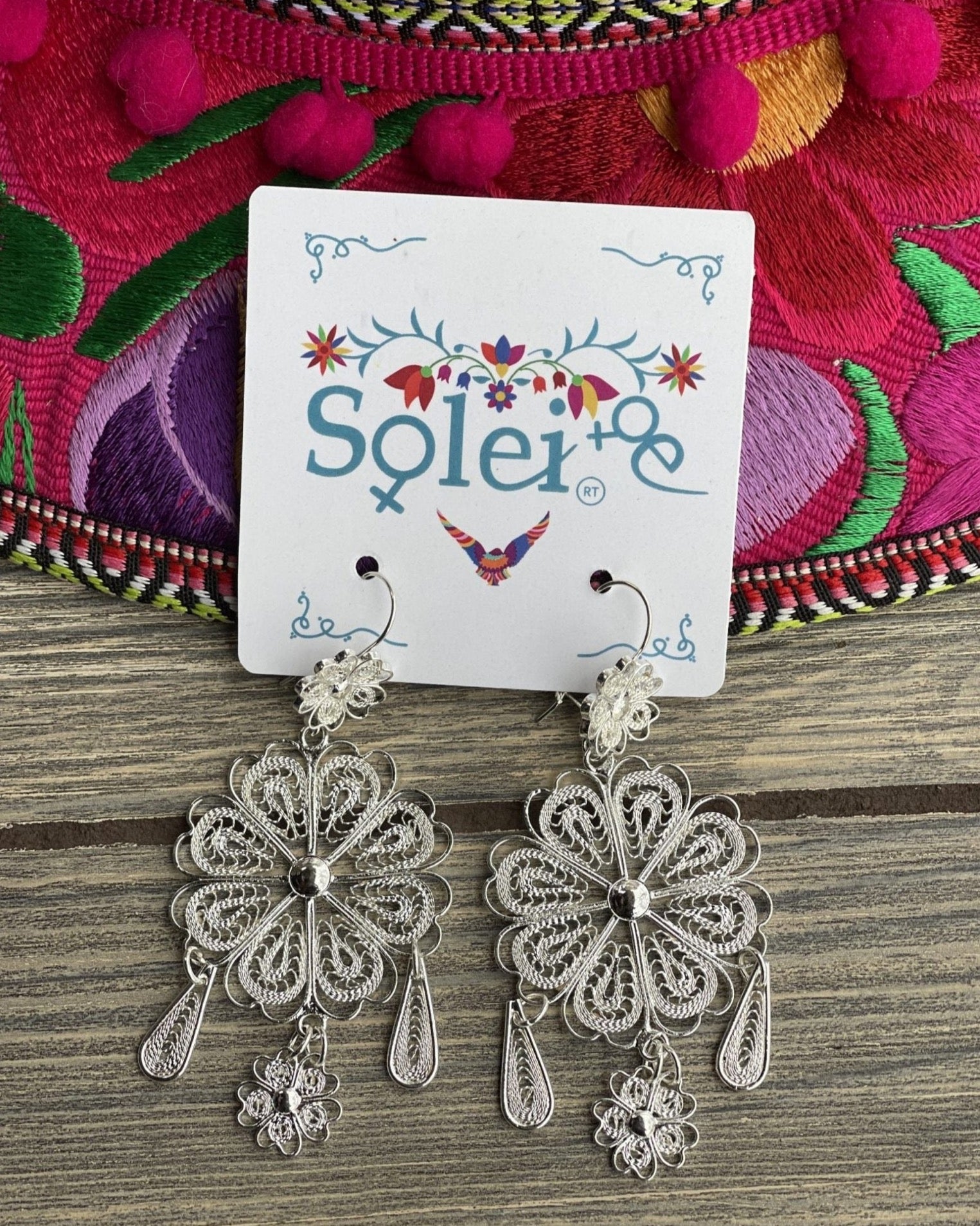 Flower Filigree Earrings. Filigrana Flor. - Solei Store