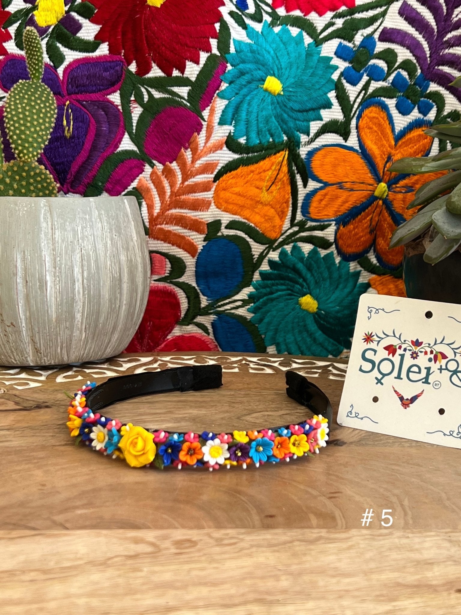 Handmade Mexican Flower Headband - Solei Store