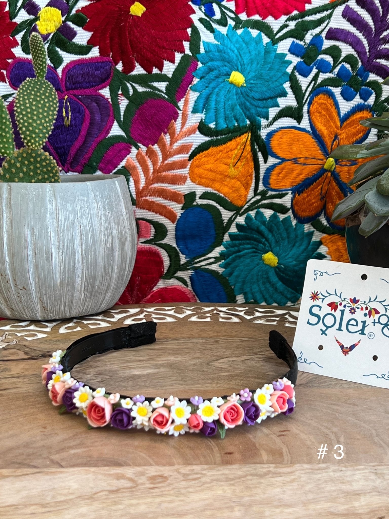 Handmade Mexican Flower Headband - Solei Store