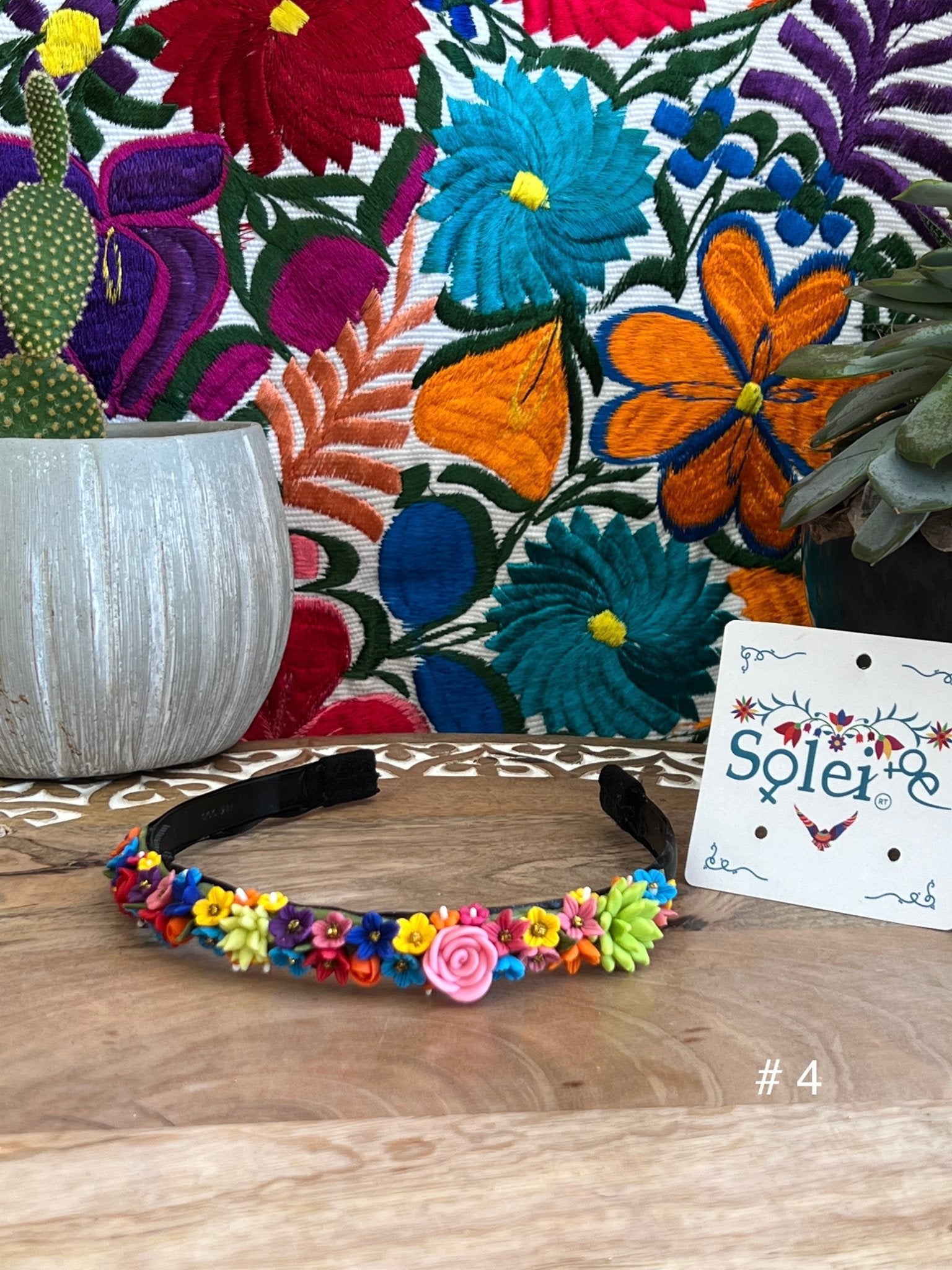 Handmade Mexican Flower Headband - Solei Store