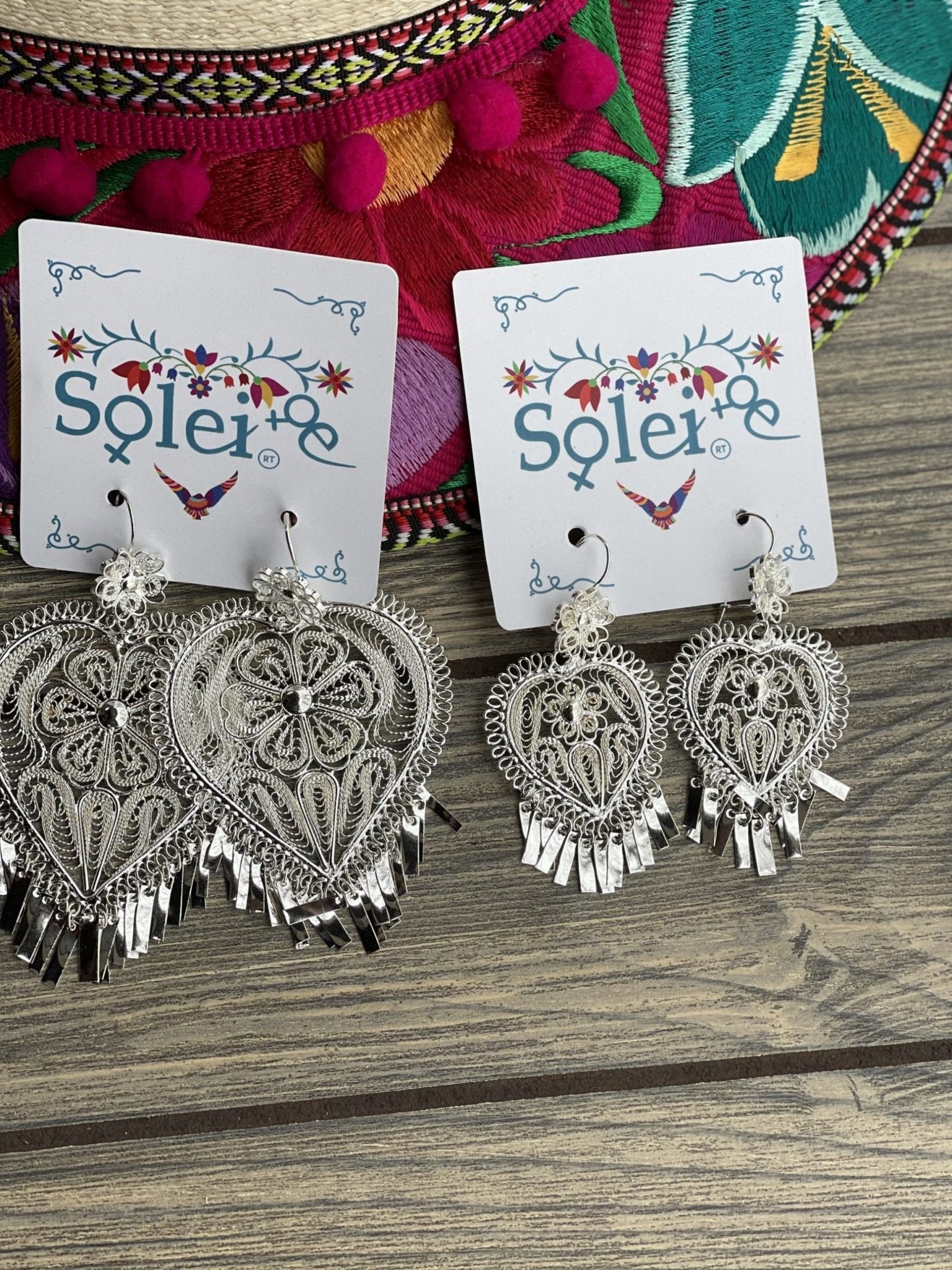 Heart Filigree Earrings. Filigrana Corazón. - Solei Store