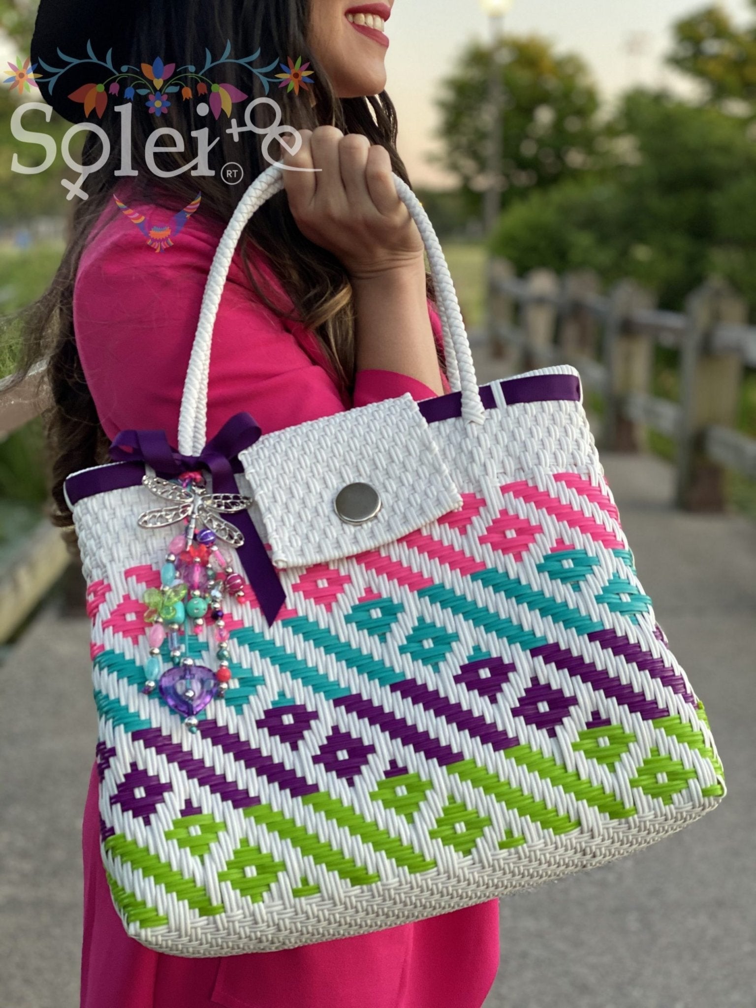Huichol Bag colorful, high quality, luxury women's handbags - Solei Store