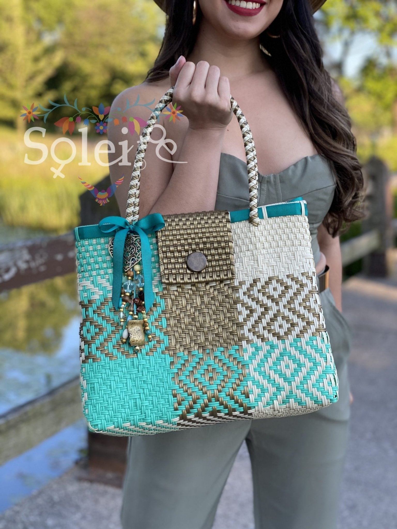 Huichol Bag colorful, high quality, luxury women's handbags - Solei Store