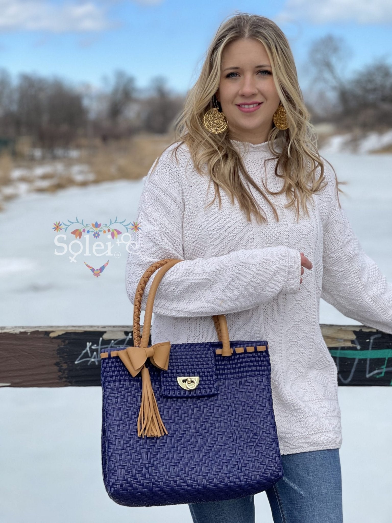 Huichol Luxe Recycled Plastic Handmade Bag - Solei Store