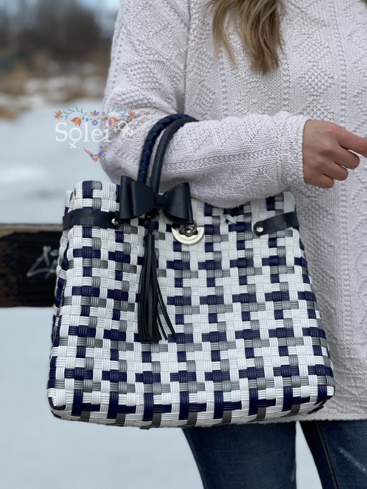 Huichol Luxe Recycled Plastic Handmade Bag - Solei Store