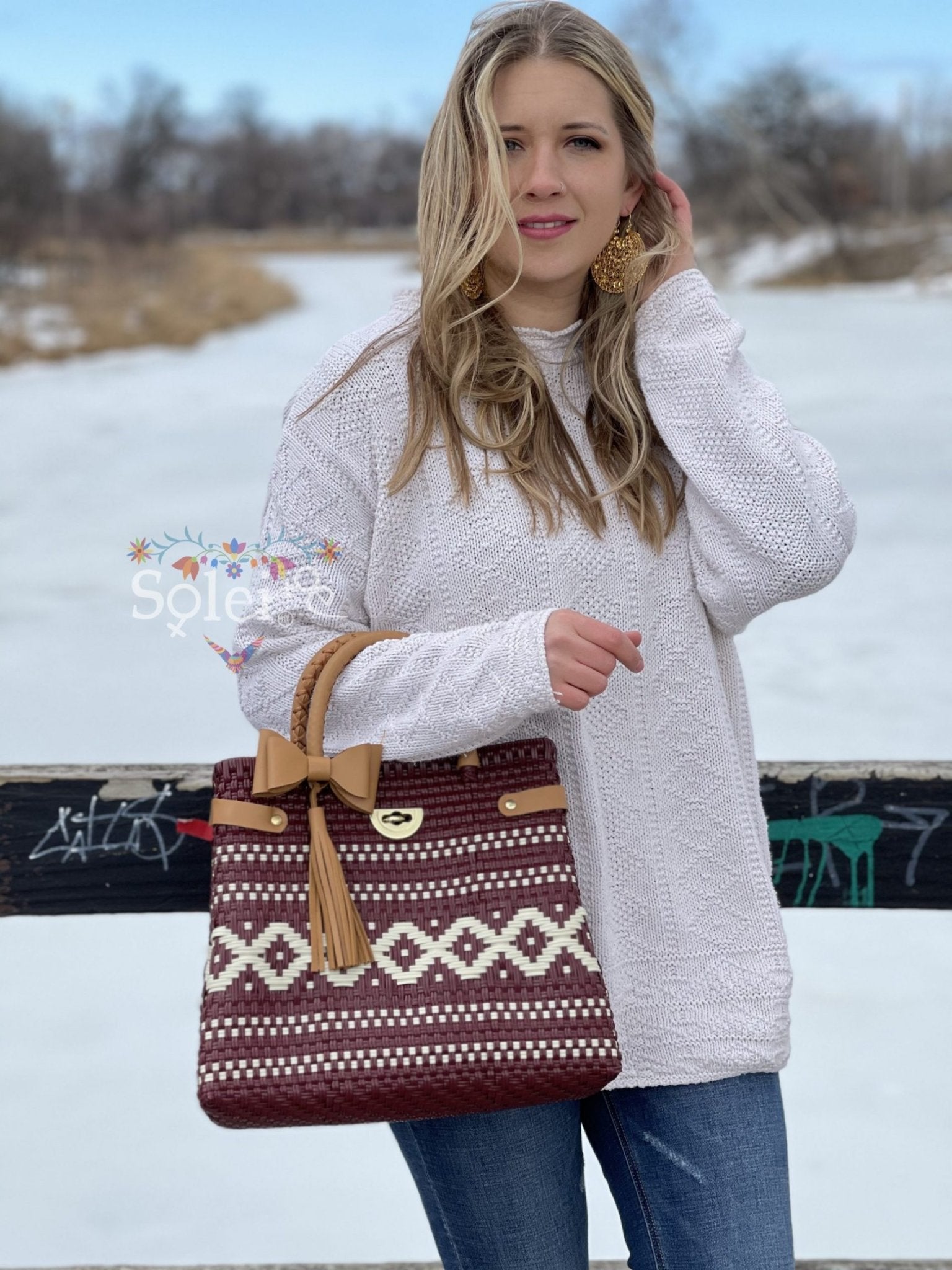Huichol Luxe Recycled Plastic Handmade Bag - Solei Store