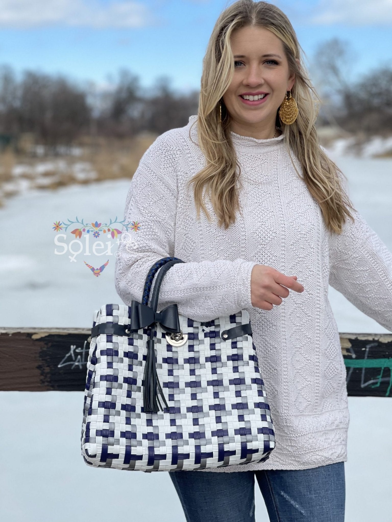 Huichol Luxe Recycled Plastic Handmade Bag - Solei Store