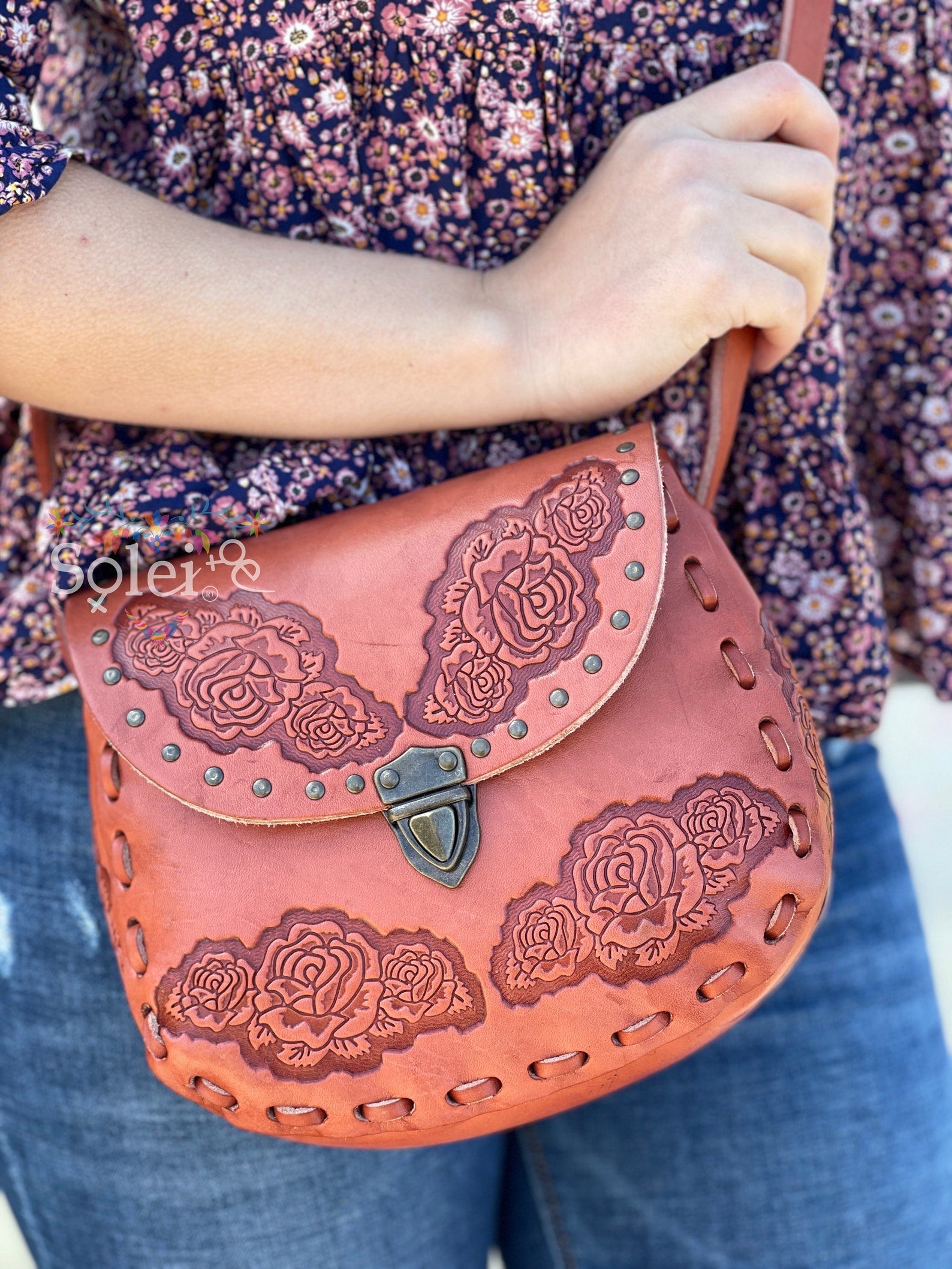 Mexican leather purse sale