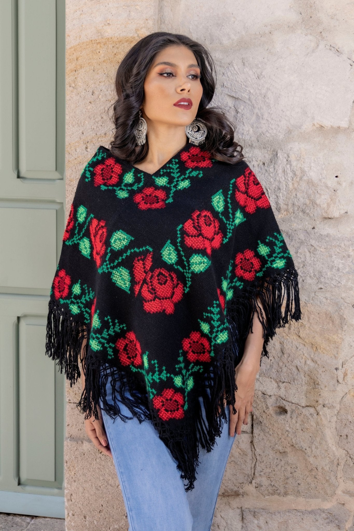 Mañanita Rosas Poncho - Solei Store