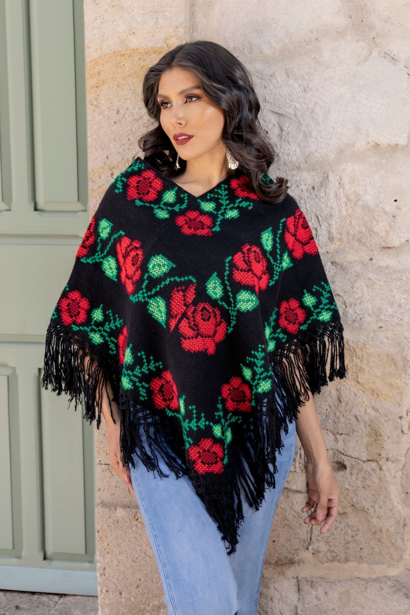 Mañanita Rosas Poncho - Solei Store