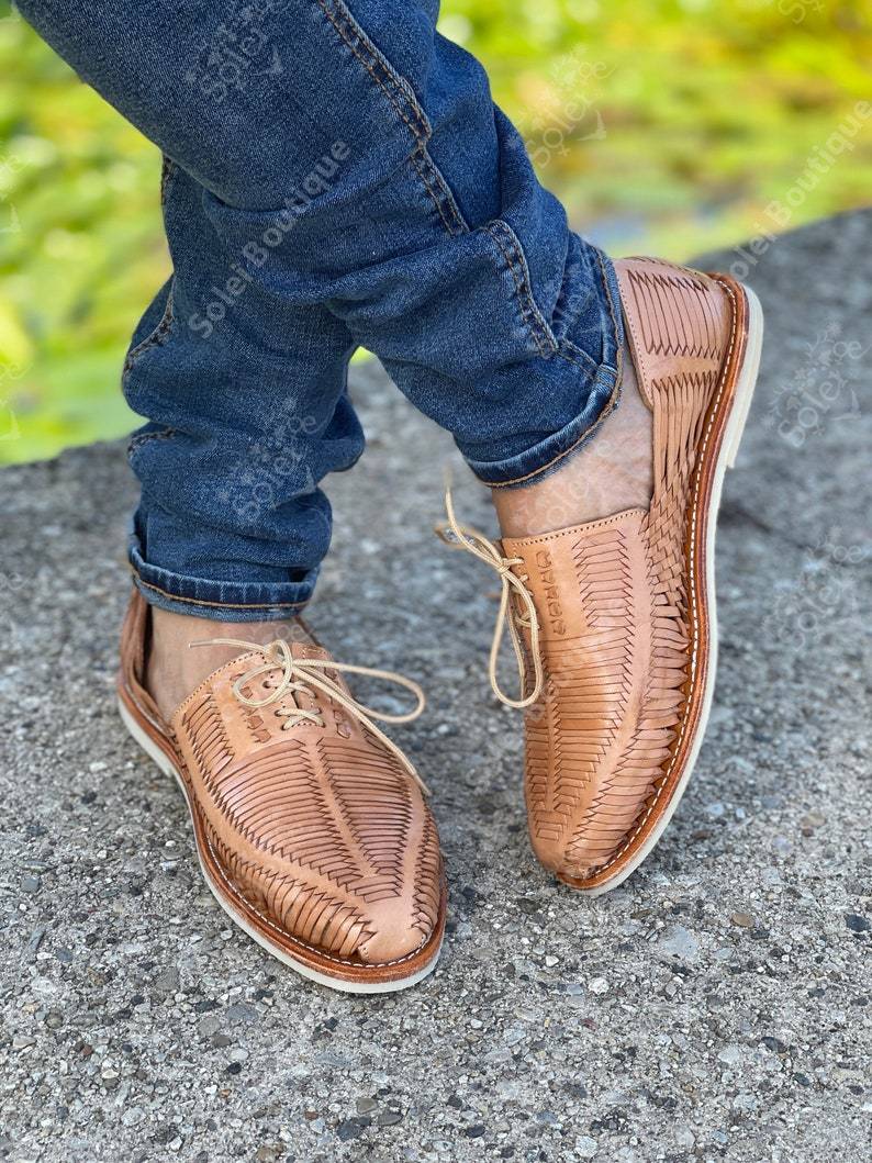 Men’s Artisanal Mexican Leather Sandal. Mexican Huarache. Huarache Rodrigo - Solei Store