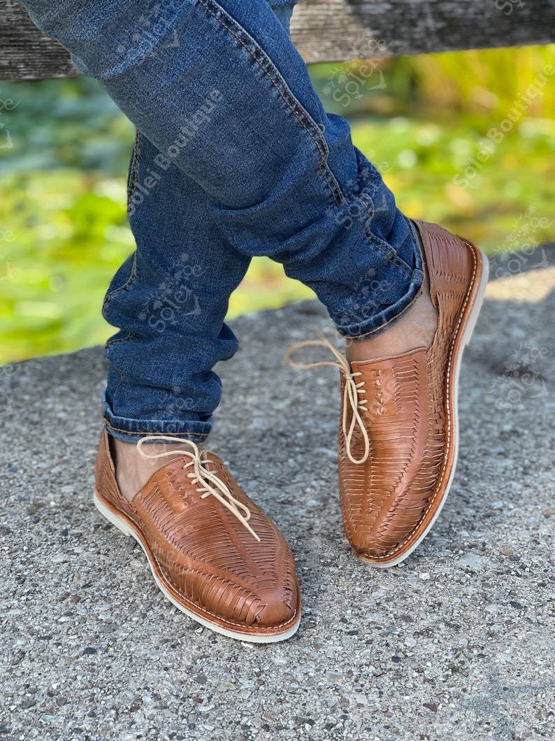 Men’s Artisanal Mexican Leather Sandal. Mexican Huarache. Huarache Rodrigo - Solei Store